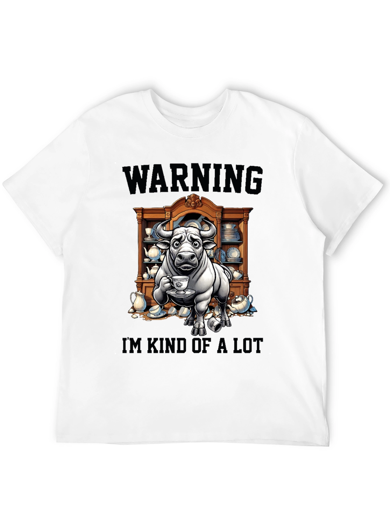 Black Warning I'm Kind of a Lot Graphic T-Shirt view 12