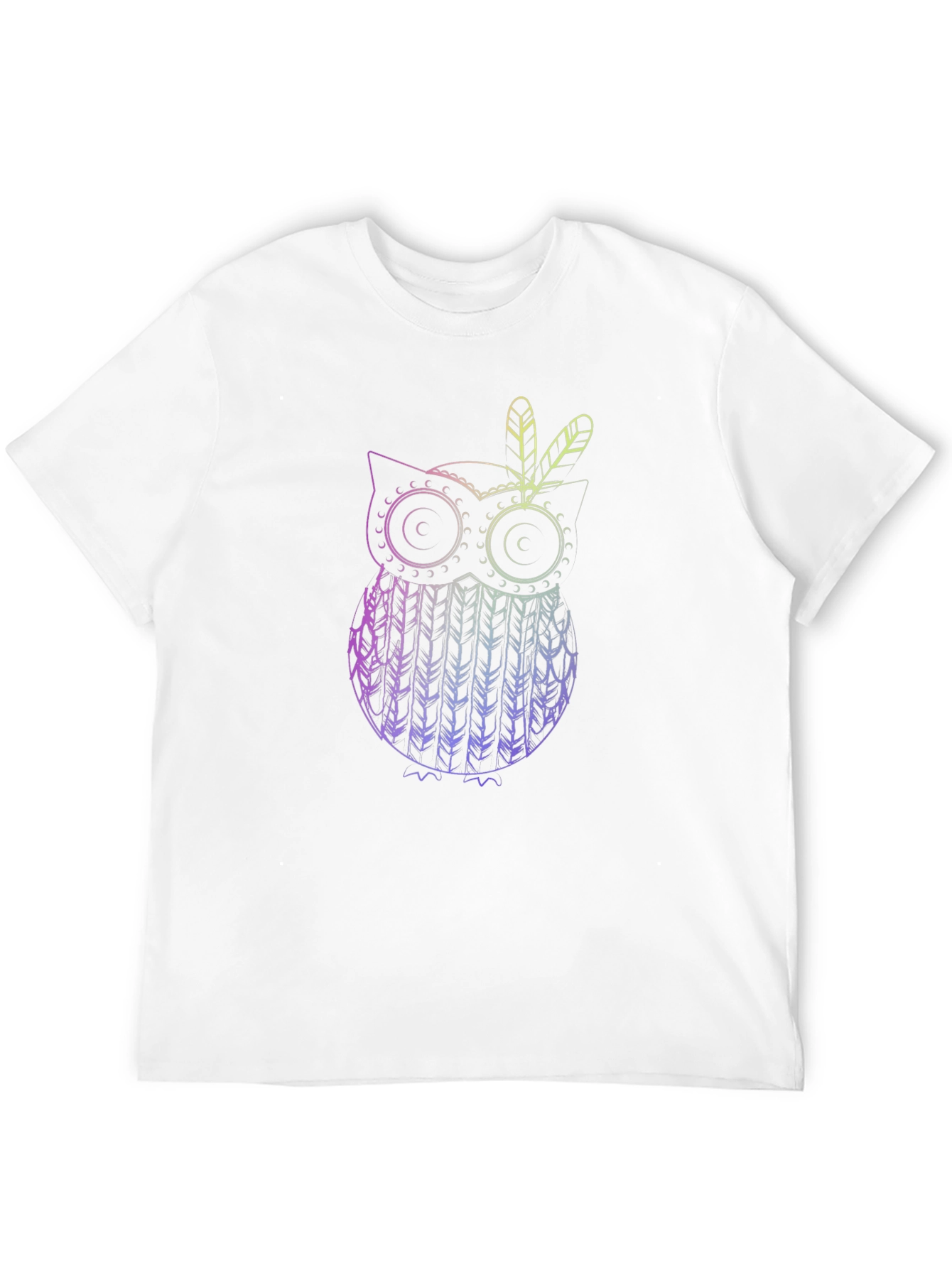 Black Owl Feather Graphic Black T-Shirt view 12