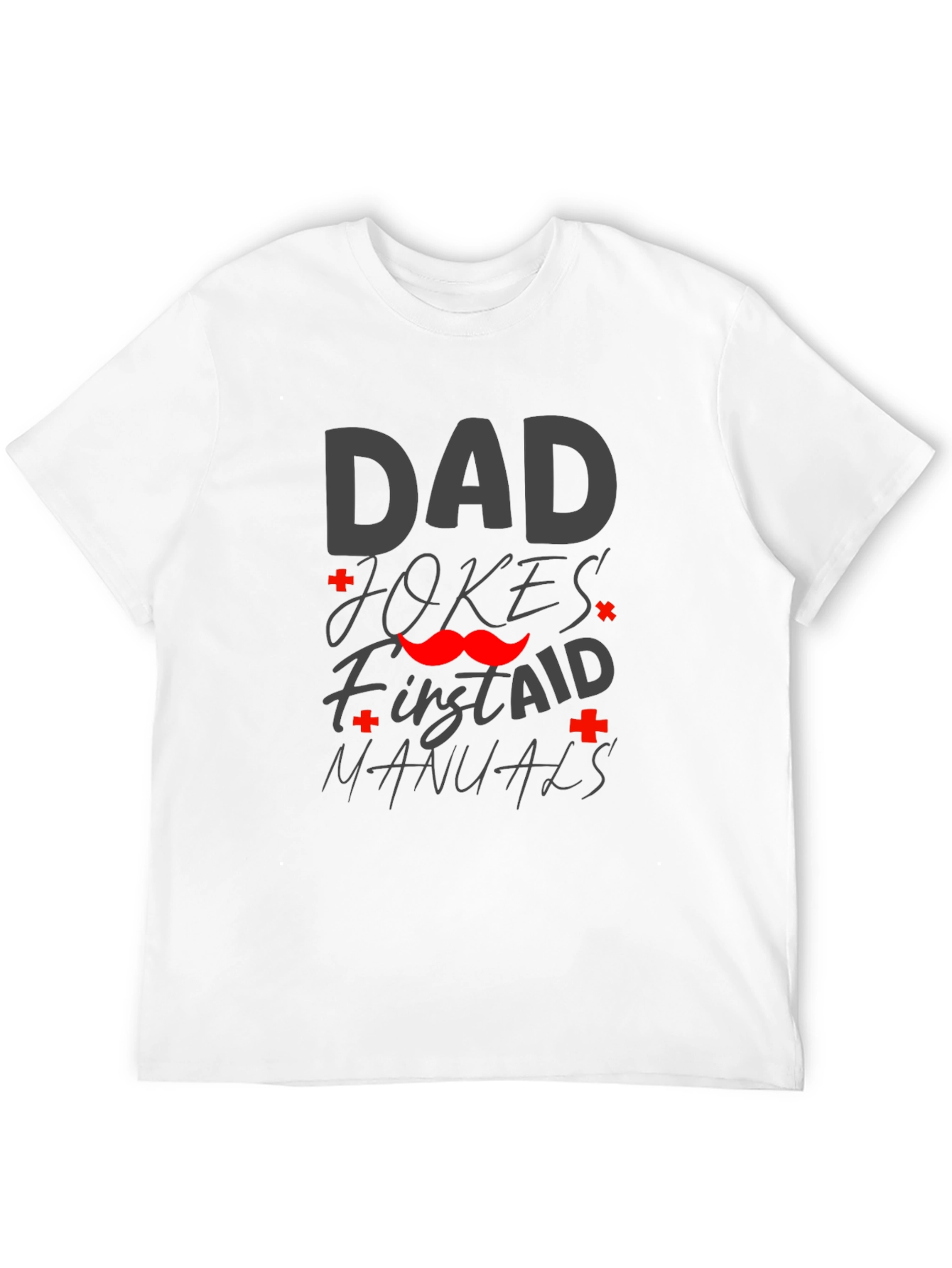 Black Dad Jokes First Aid Manuals Graphic Tee view 12
