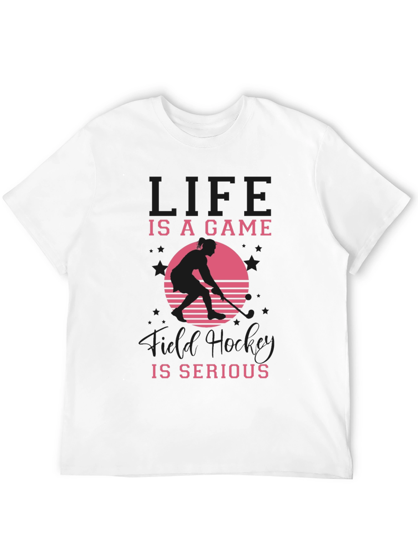Black Life Is A Game Field Hockey T-Shirt view 12