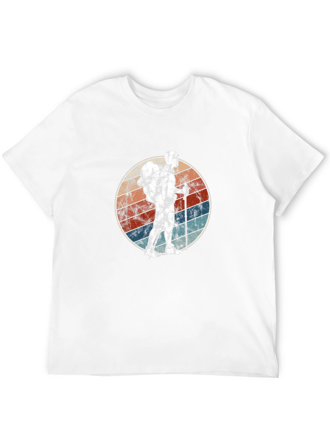 Black Vintage Hiker Graphic Tee - Black Cotton Blend Shirt view 12