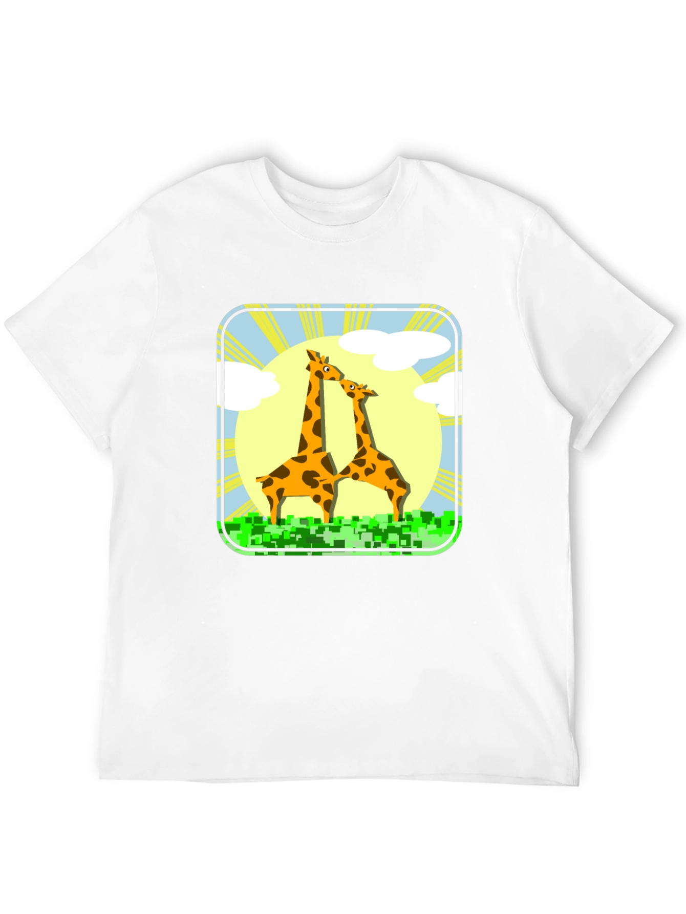 Black Giraffe Graphic Tee - Black Cotton T-Shirt view 12