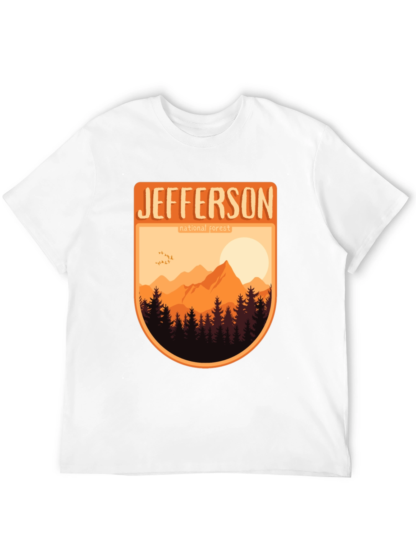 Black Jefferson National Forest Graphic Tee - Nature Adventure Shirt view 12
