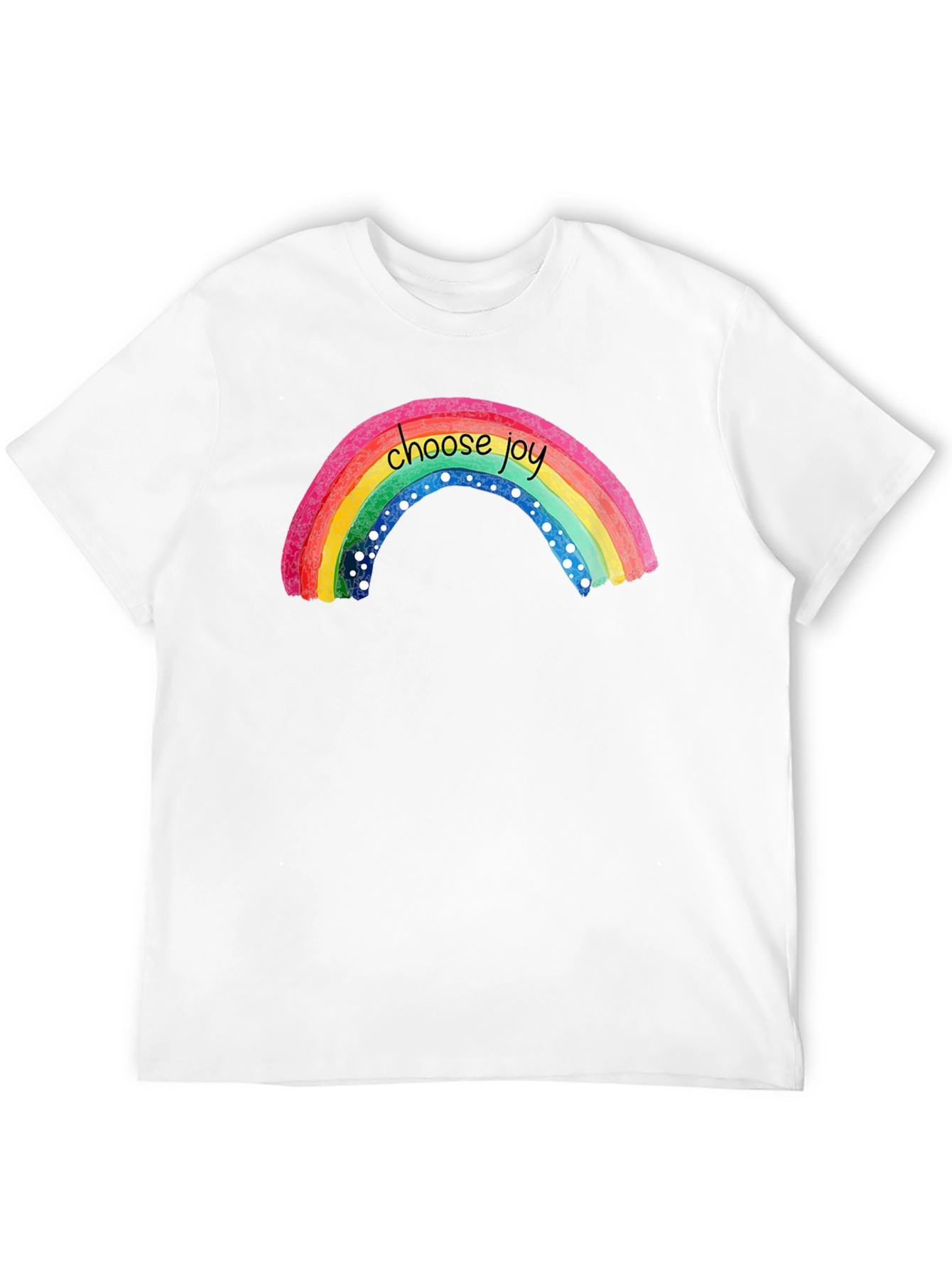 Black Choose Joy Rainbow Graphic T-Shirt - Black view 12