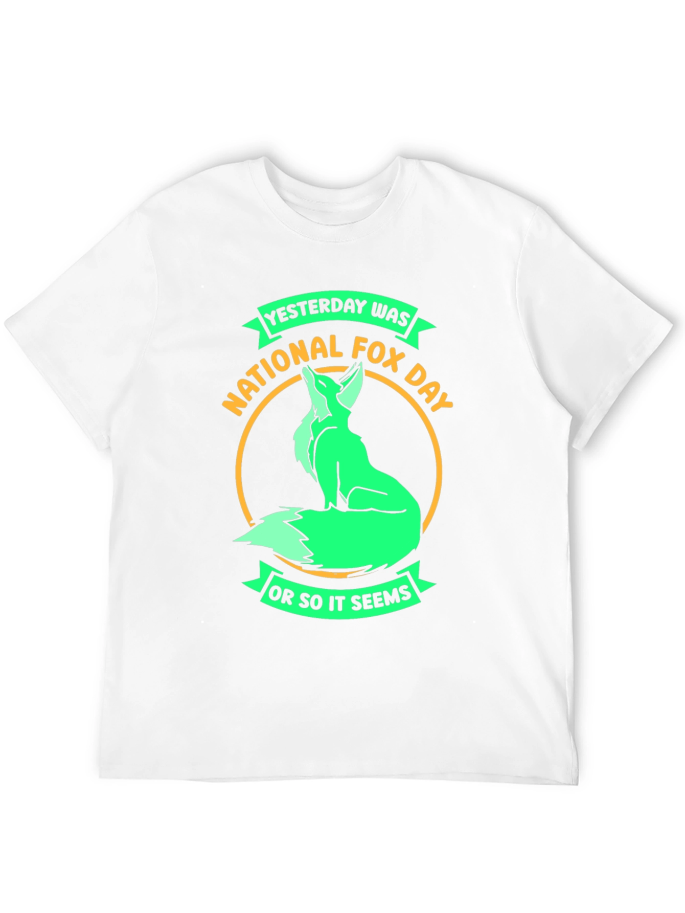 Black National Fox Day T-Shirt - Funny Sarcastic Tee view 12