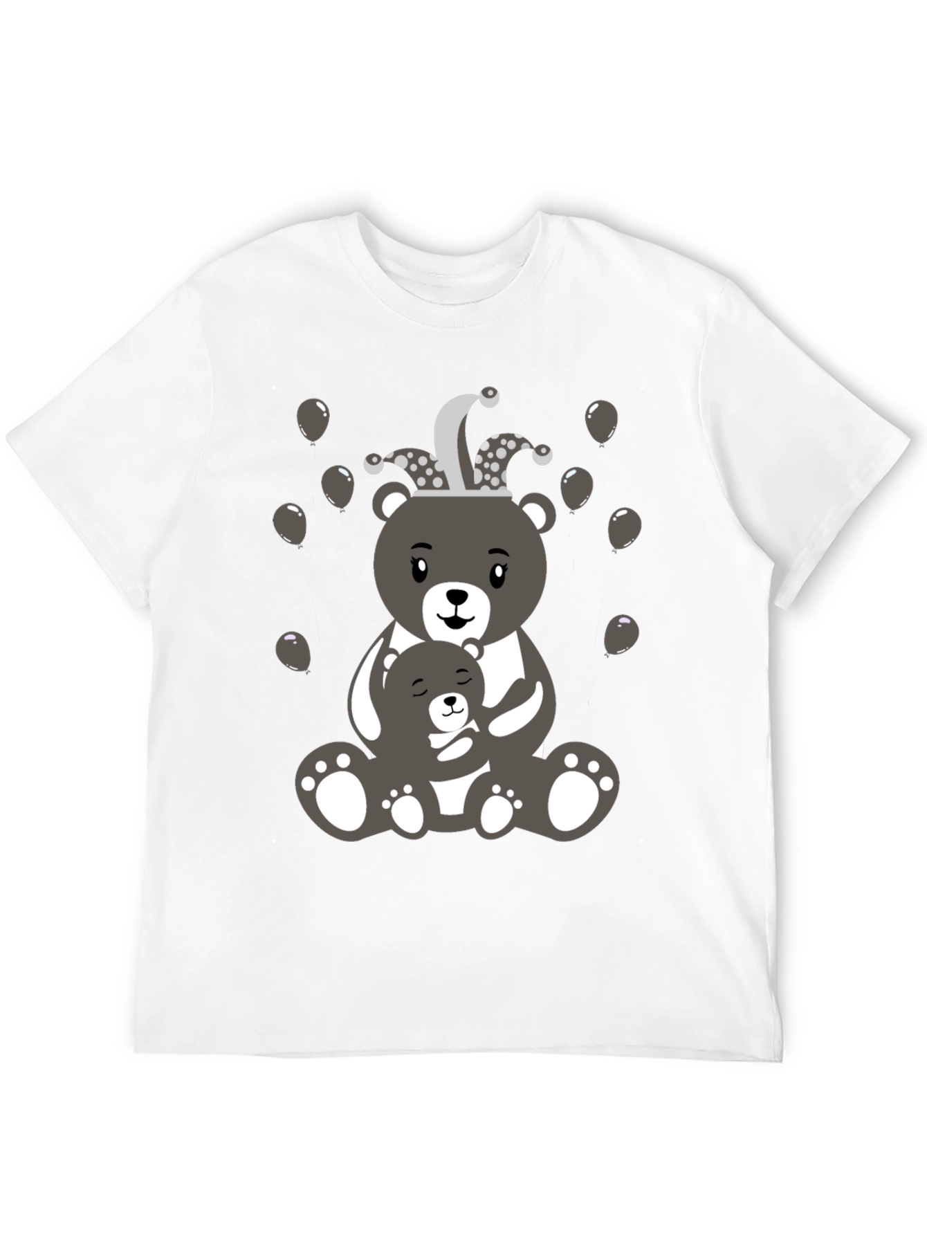 Black Cute Bear Family T-Shirt view 12