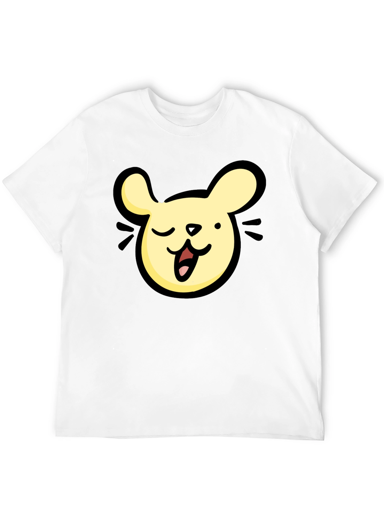 Black Cartoon Animal Graphic Black T-Shirt view 12