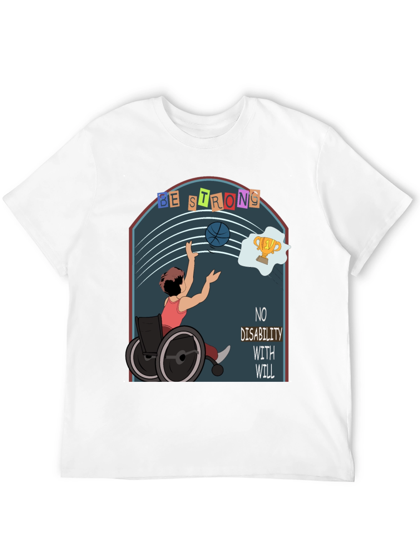 Black Inspirational Disability Awareness T-Shirt view 12