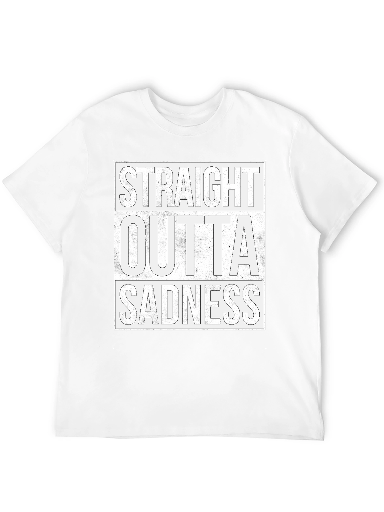 Black Straight Outta Sadness Graphic Tee view 12