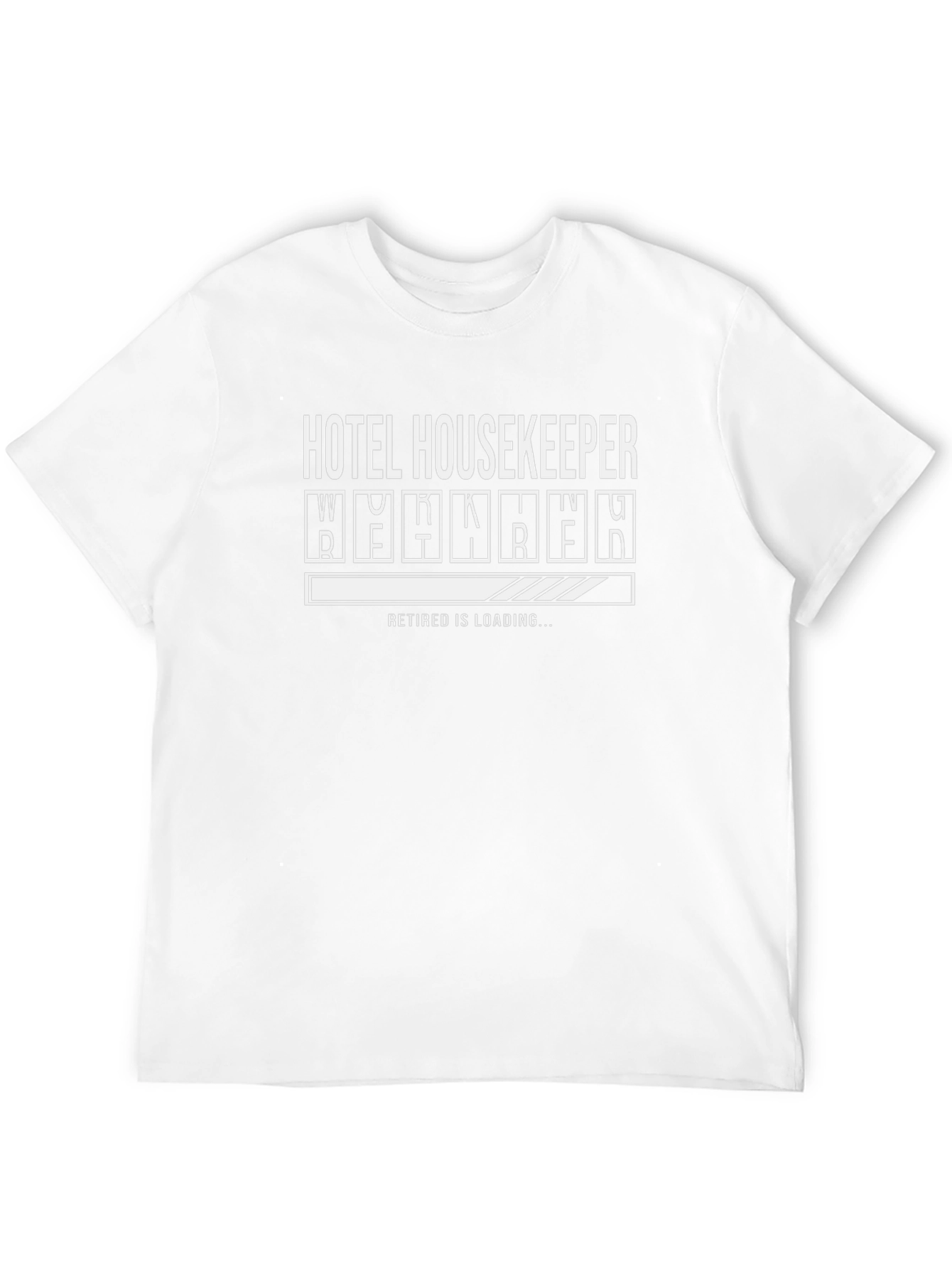 Black Hotel Housekeeper Retirement Loading T-Shirt view 12