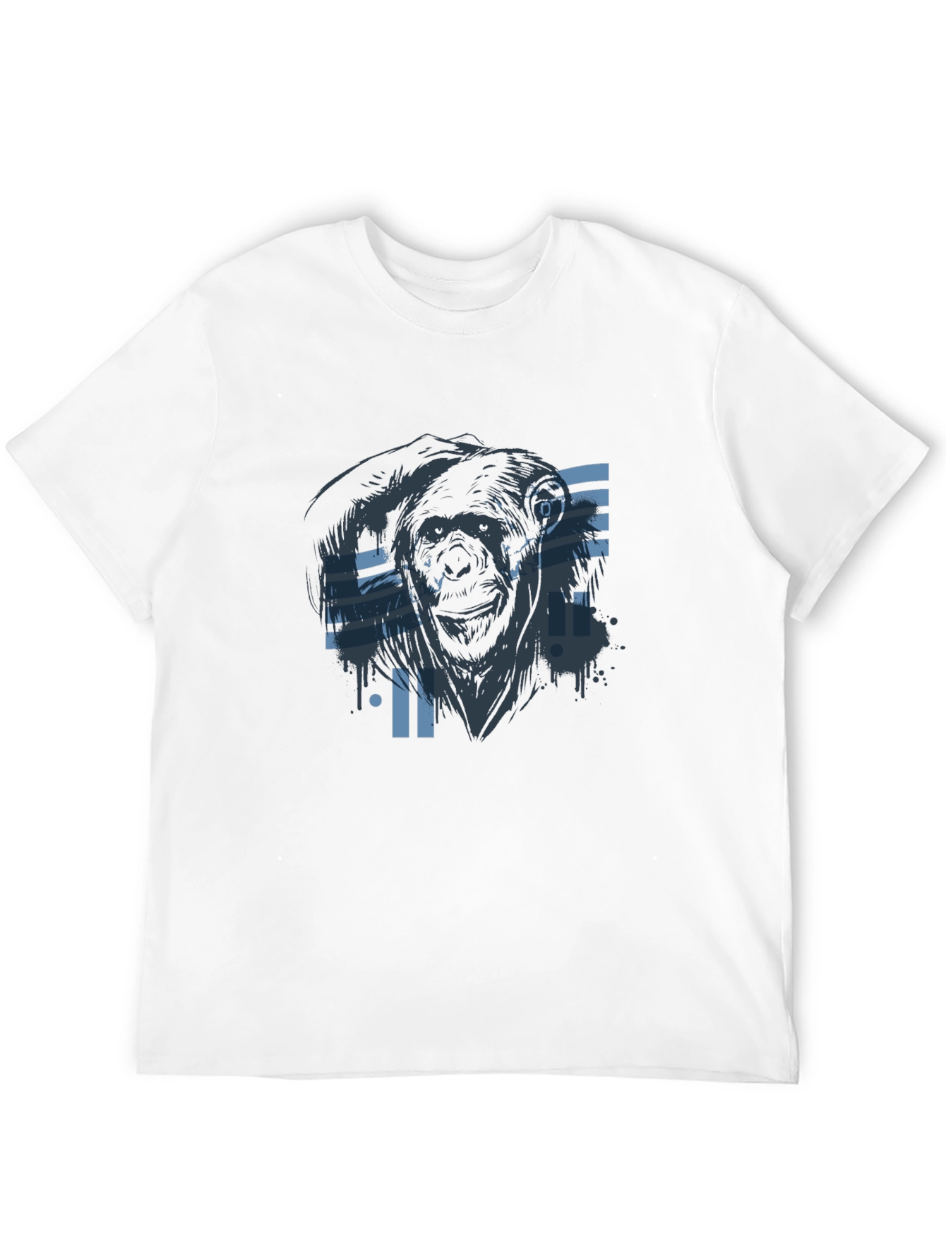 Black Cyber Gorilla Black T-Shirt - Cool Graphic Tee view 12