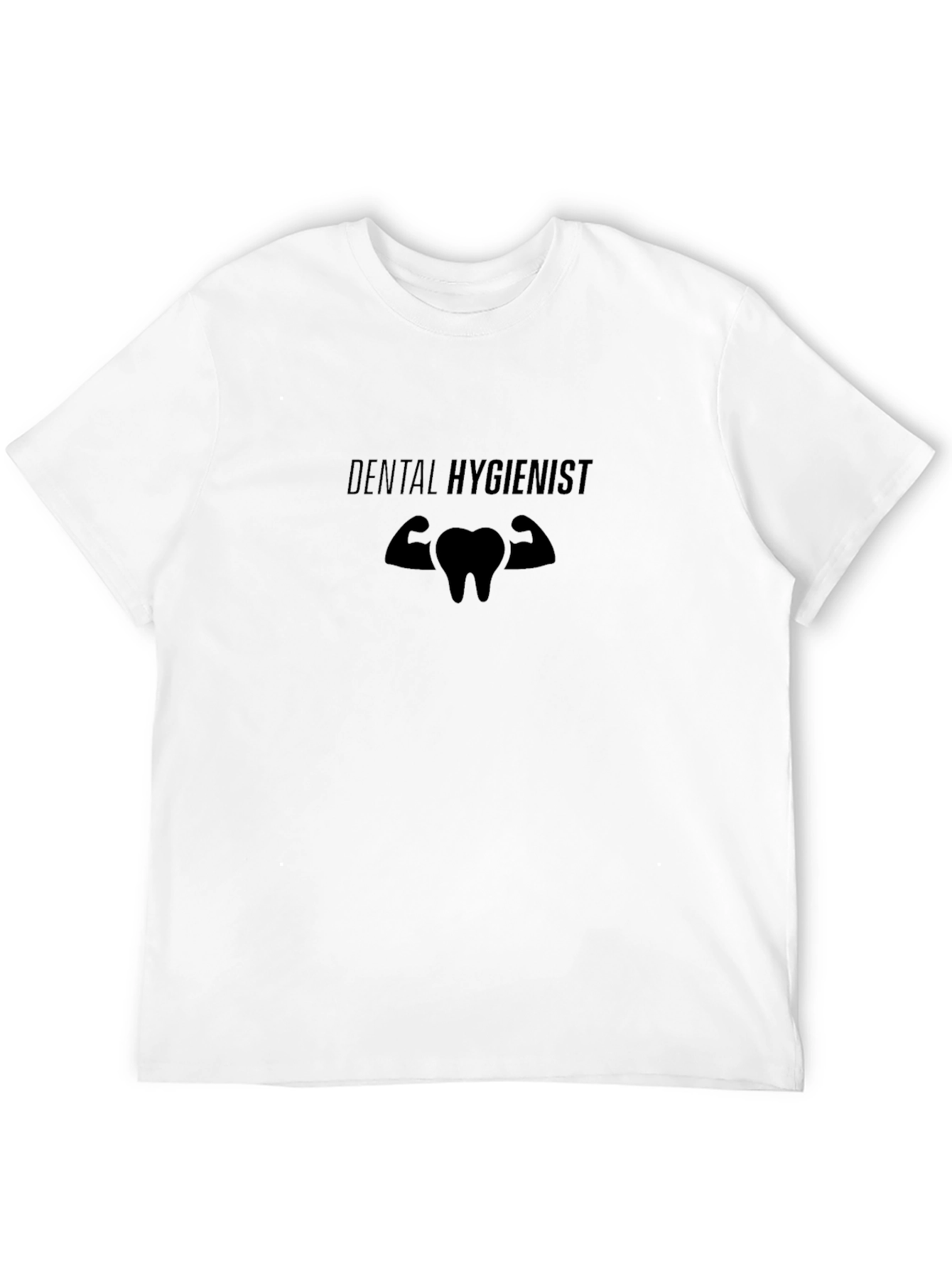 Black Dental Hygienist Muscle Tooth Graphic Tee view 12
