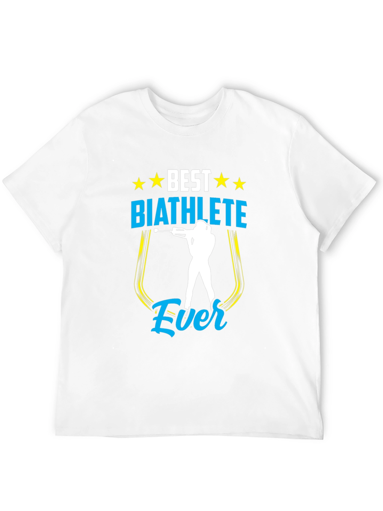 Black Best Biathlete Ever T-Shirt | Men's Black Graphic Tee view 12