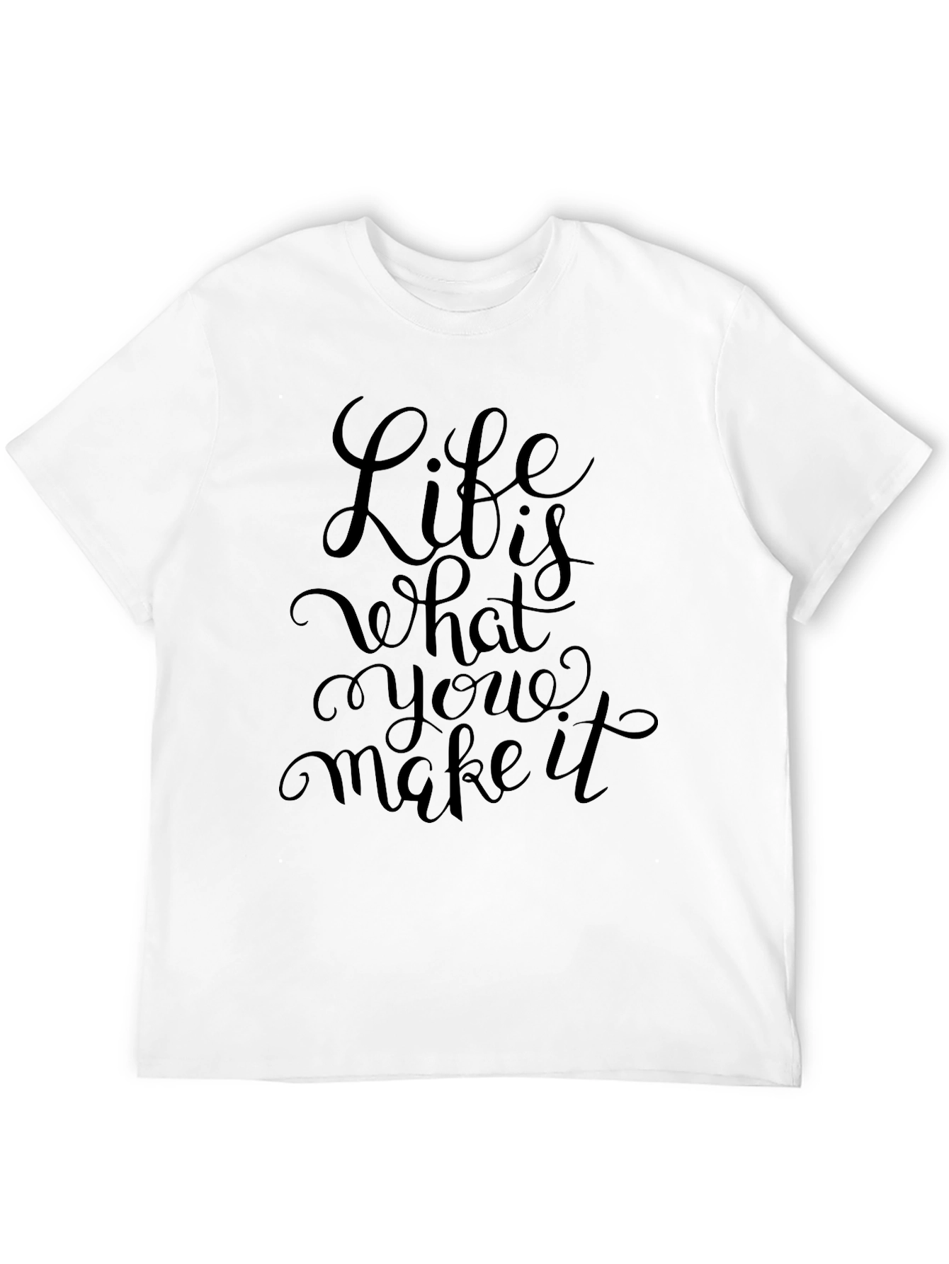 Black Life is What You Make It Graphic Tee - Black Casual T-Shirt view 12