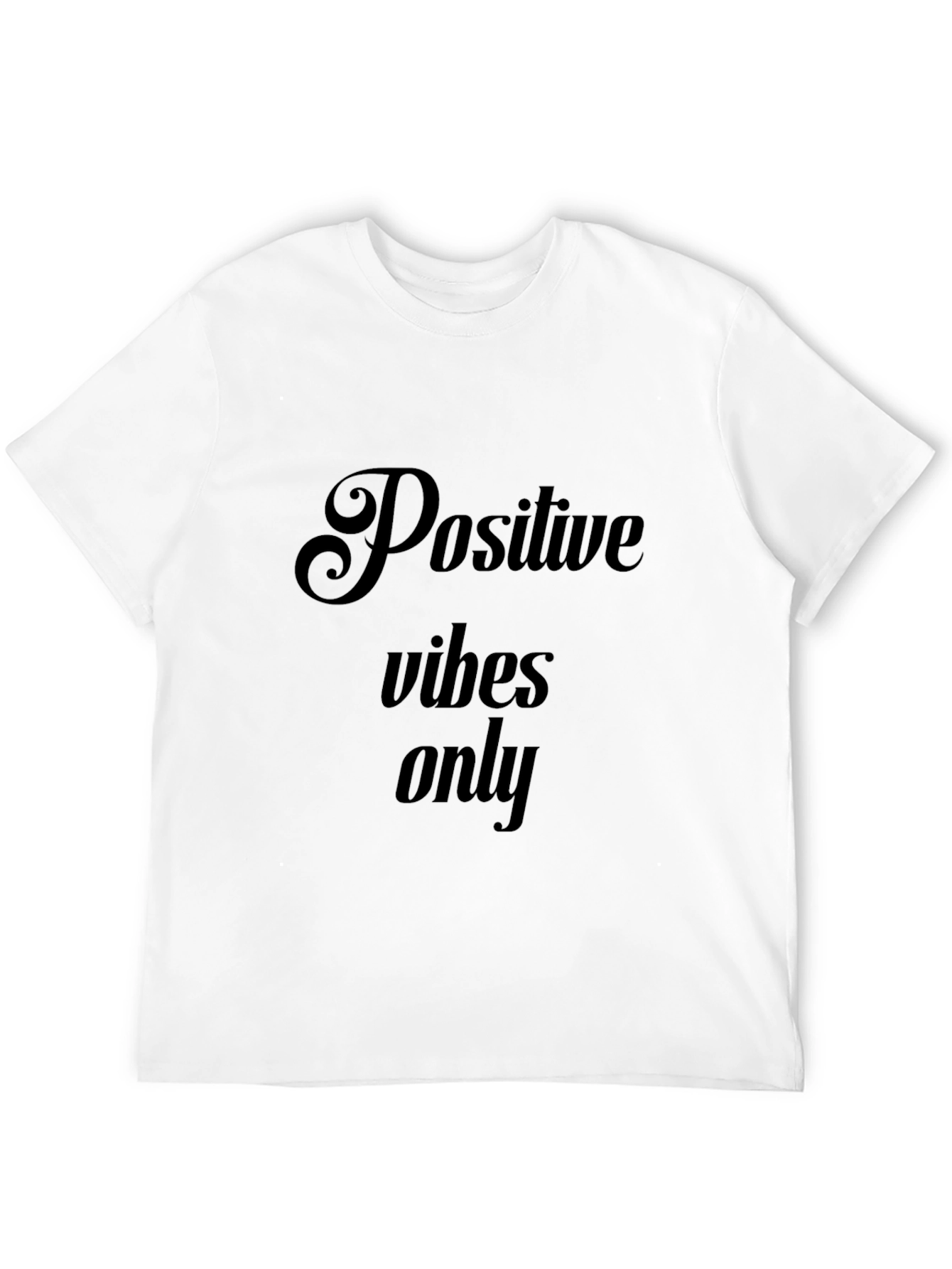 Black Positive Vibes Only Black Graphic Tee view 12