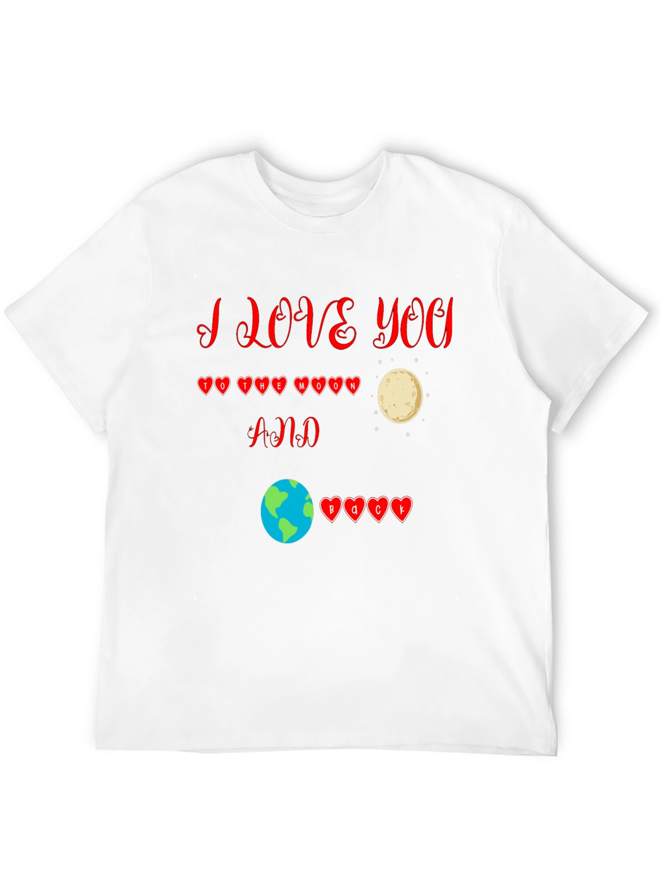 Black I Love You to the Moon and Back T-Shirt view 12