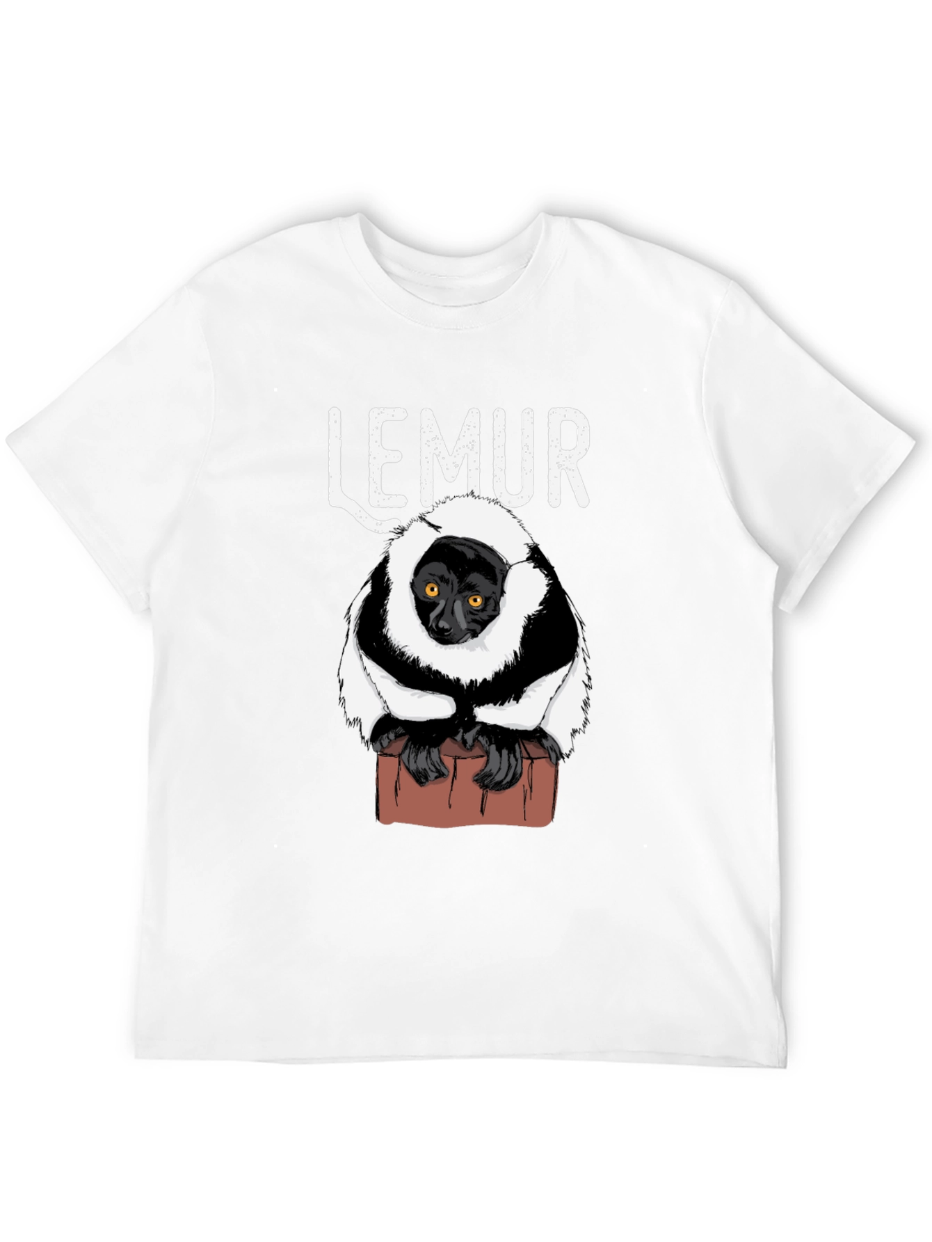 Black Lemur Graphic Print Black T-Shirt view 12