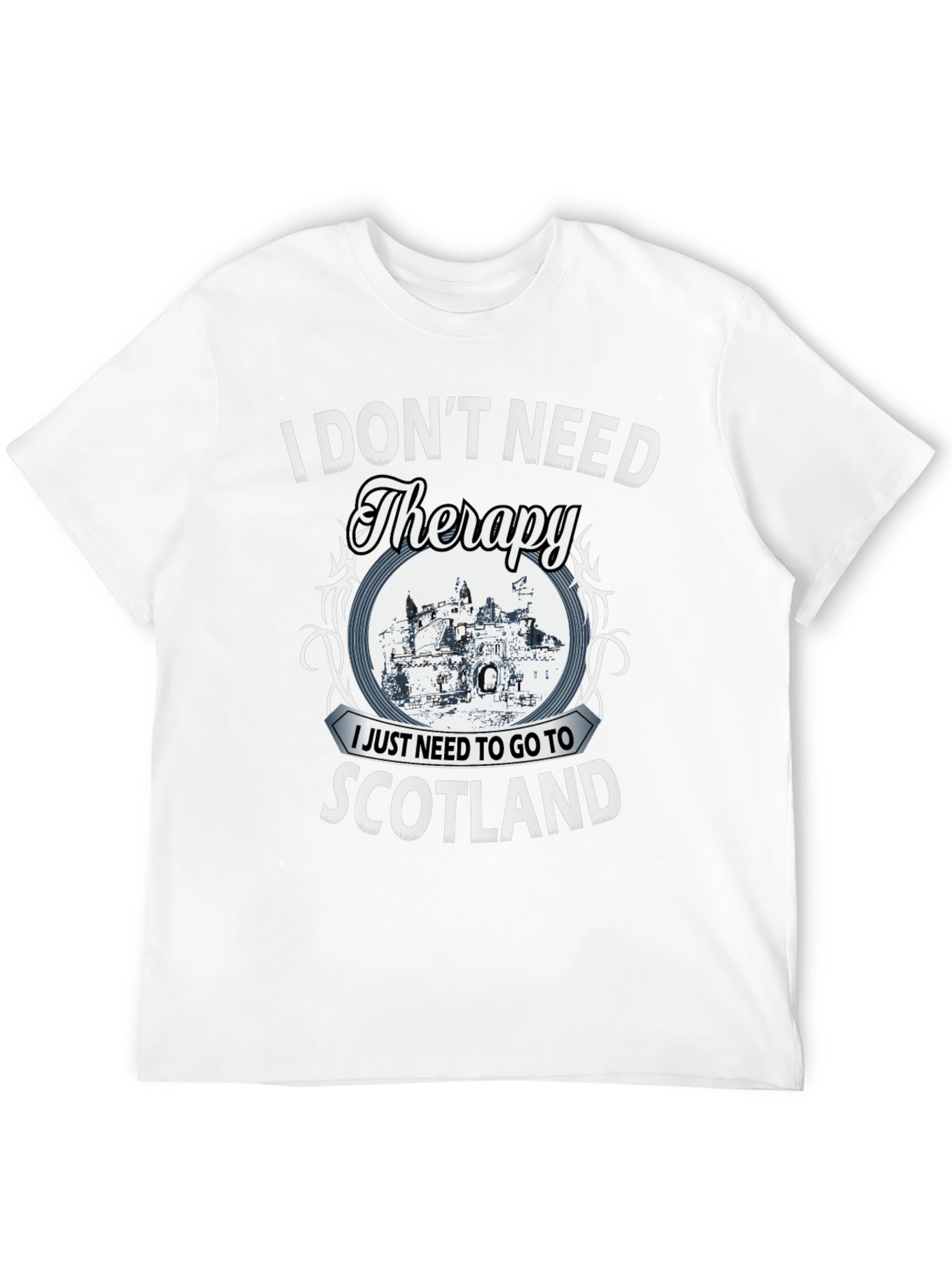 Black Scotland Therapy Graphic T-Shirt view 12