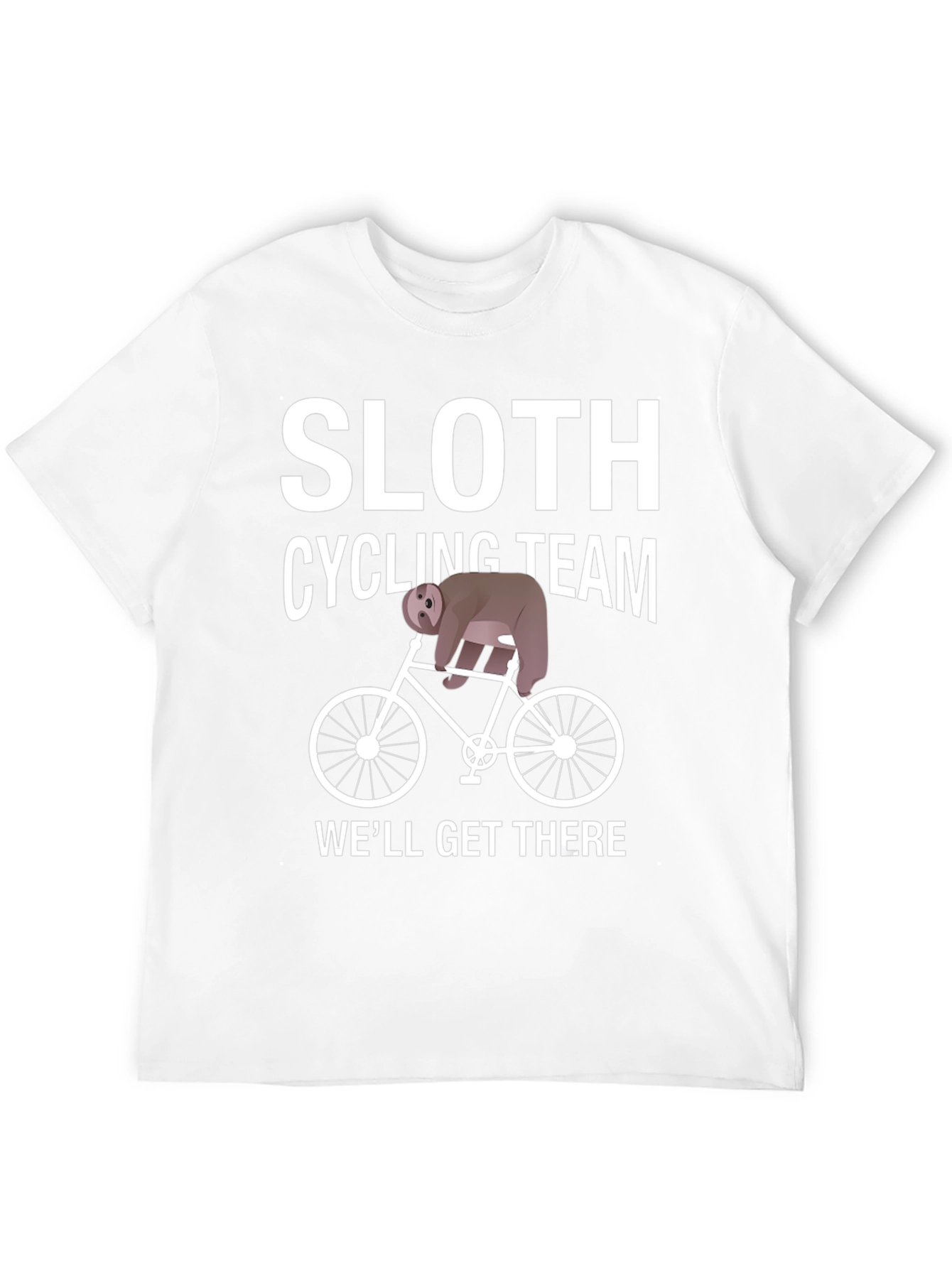 Black Sloth Cycling Team T-Shirt - Funny Novelty Tee view 12