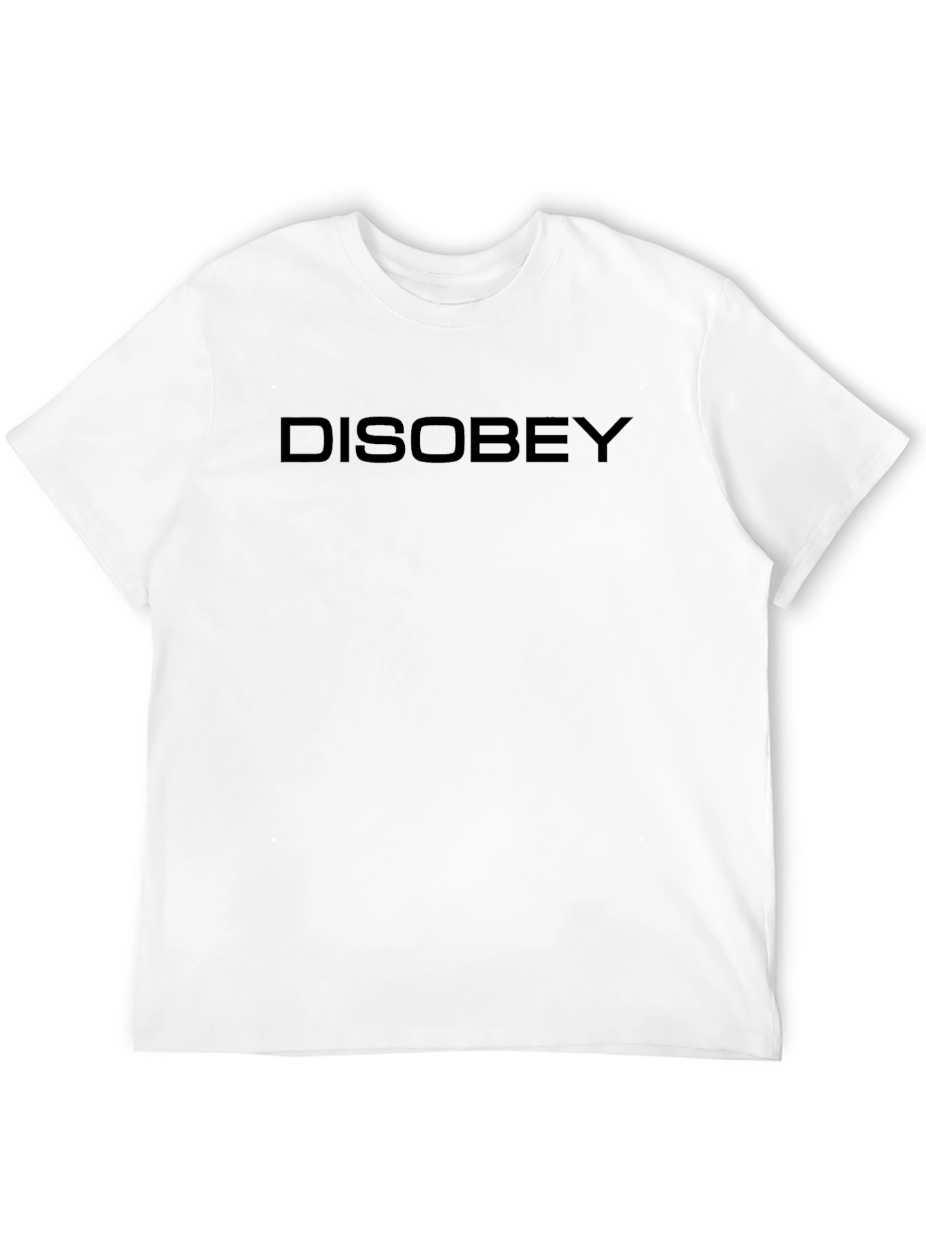 Black Disobey Black Crew Neck T-Shirt - Casual Style view 12