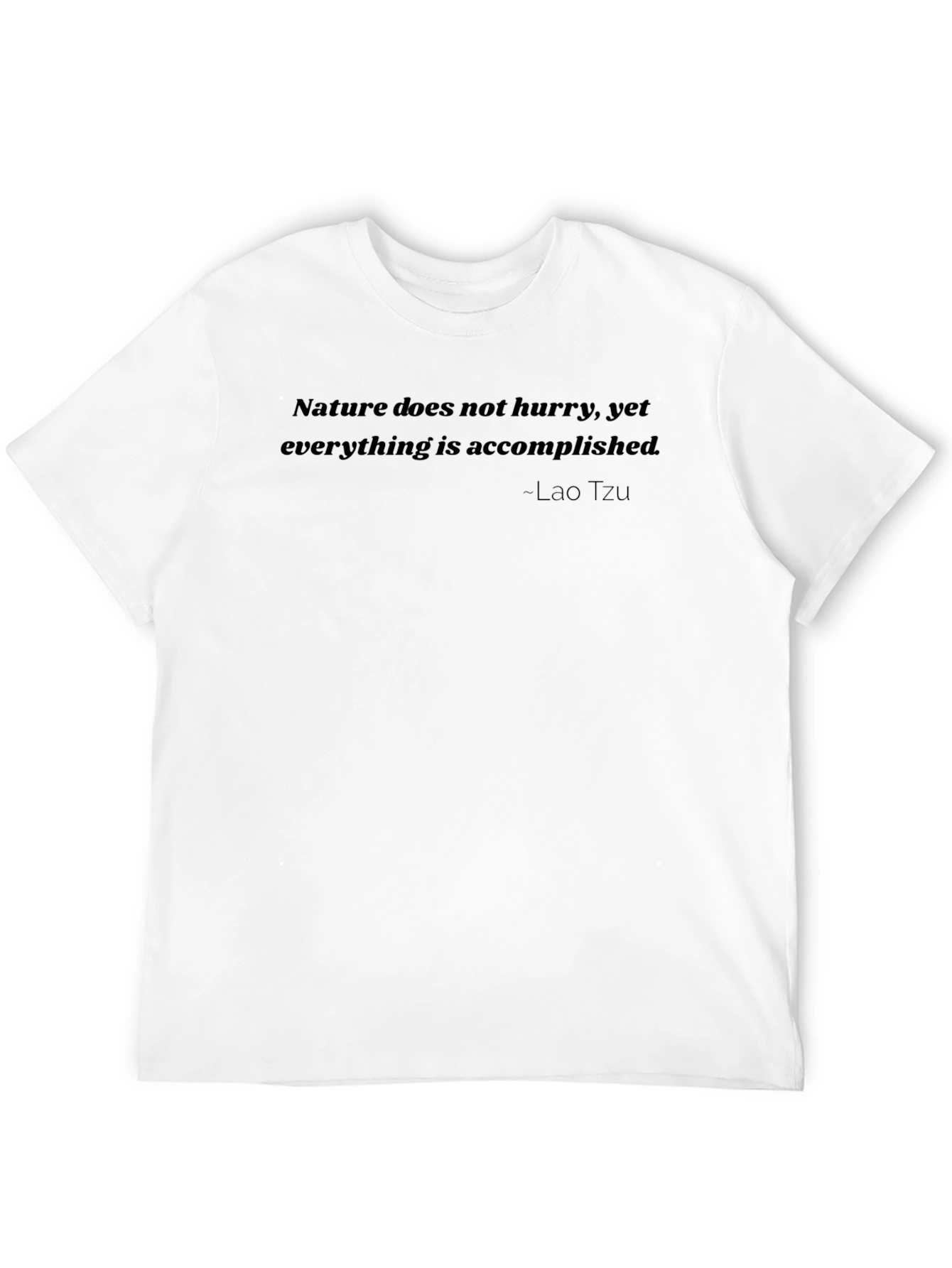 Black Nature Quote T-Shirt - Lao Tzu Wisdom view 12