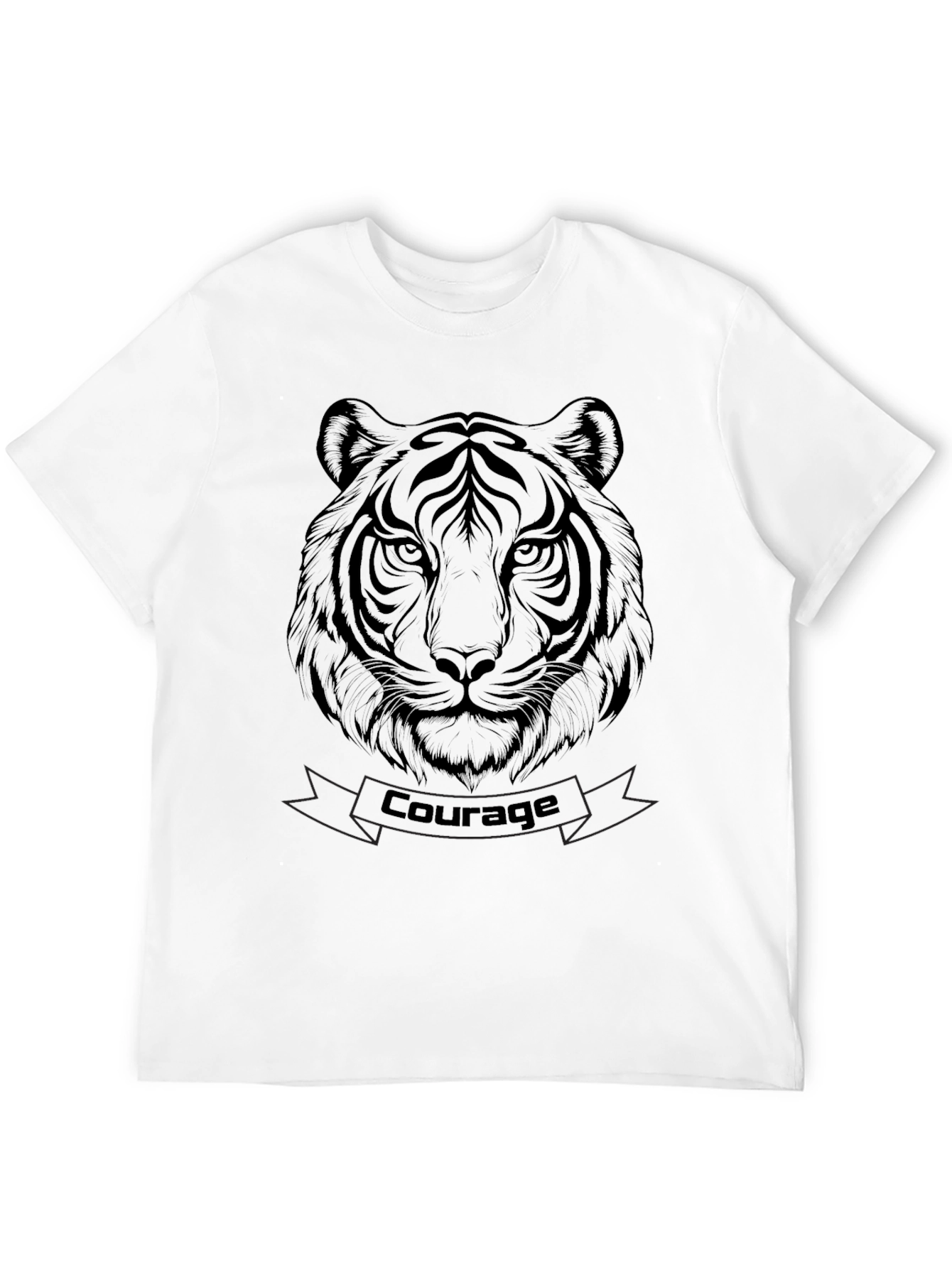 Black Courage Tiger Graphic Tee - Black view 12