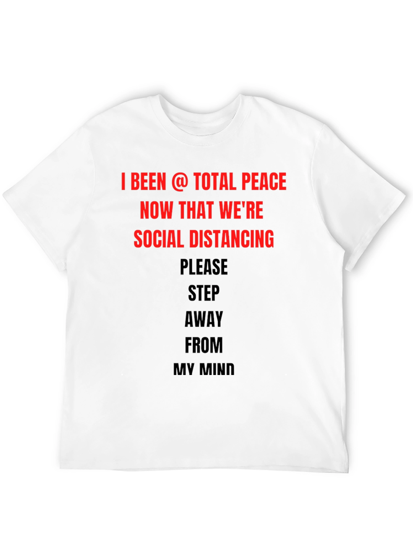 Black Social Distancing Peace T-Shirt - Step Away From My Mind! view 12