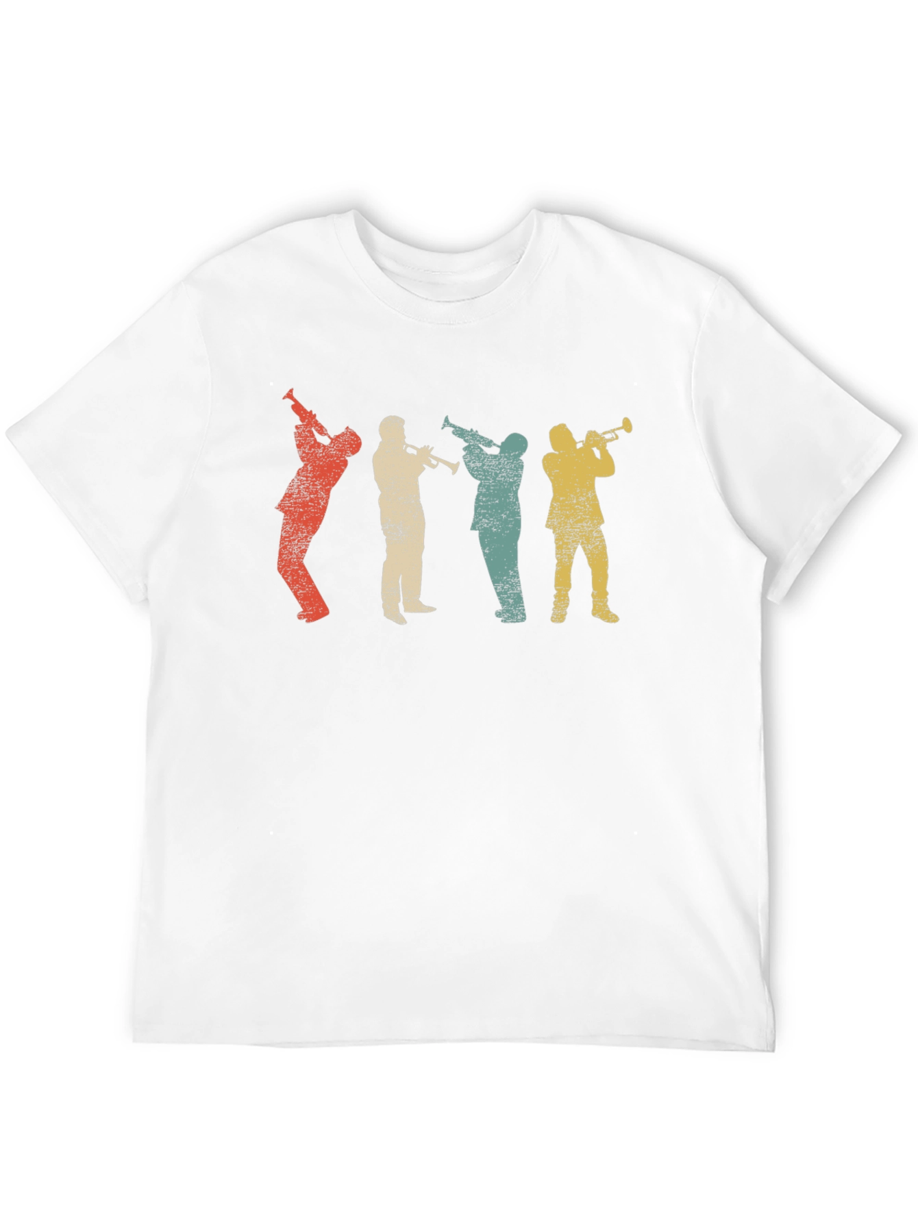 Black Vintage Trumpet Player Graphic T-Shirt view 12