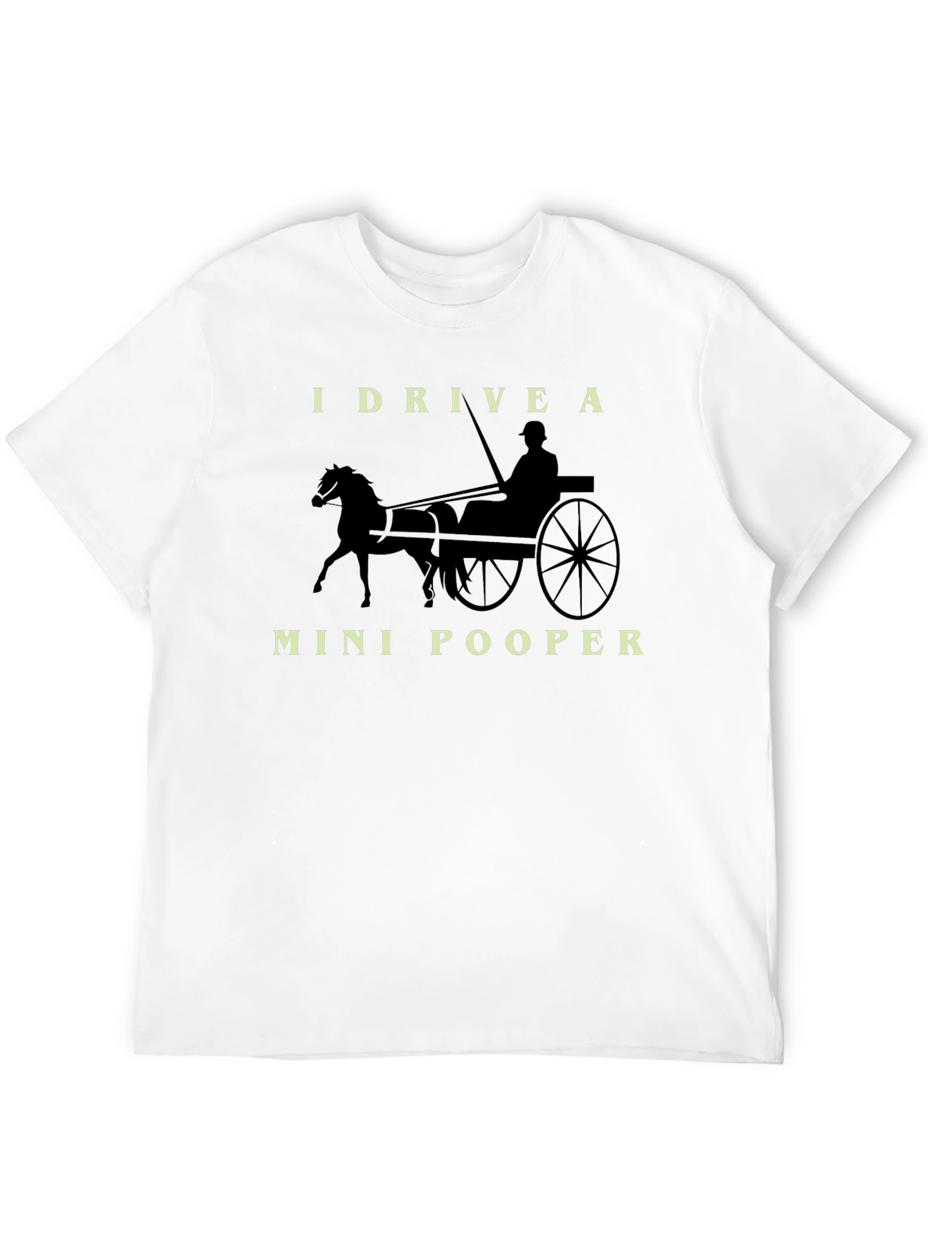 Black I Drive a Mini-Pooper Black Graphic T-Shirt view 12