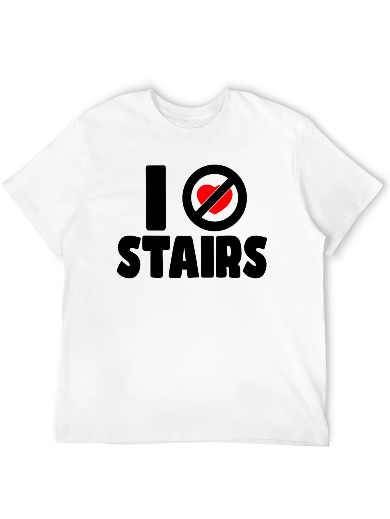 Black I Hate Stairs Graphic Tee - Funny Anti-Stair T-Shirt view 12