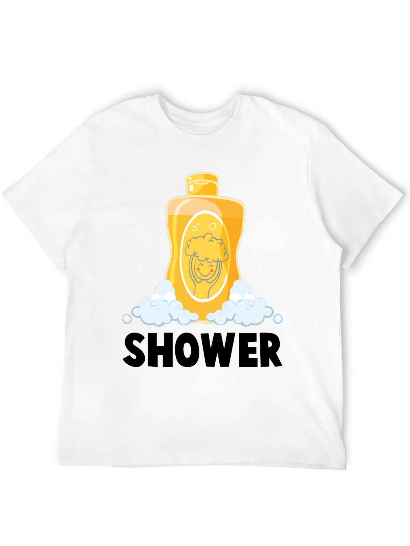 Black Shower Time Cartoon Graphic Tee view 12