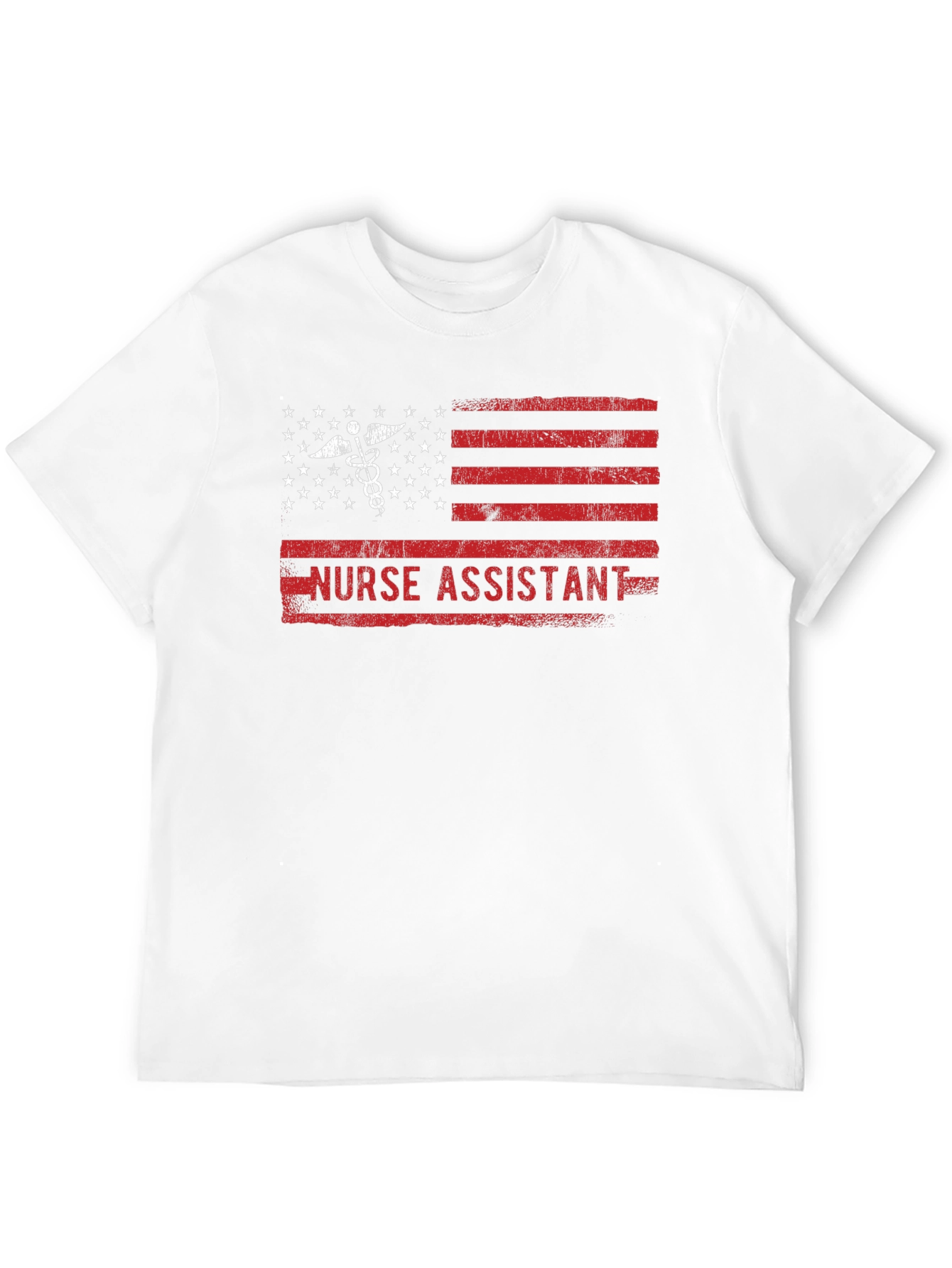 Black Nurse Assistant American Flag T-Shirt view 12