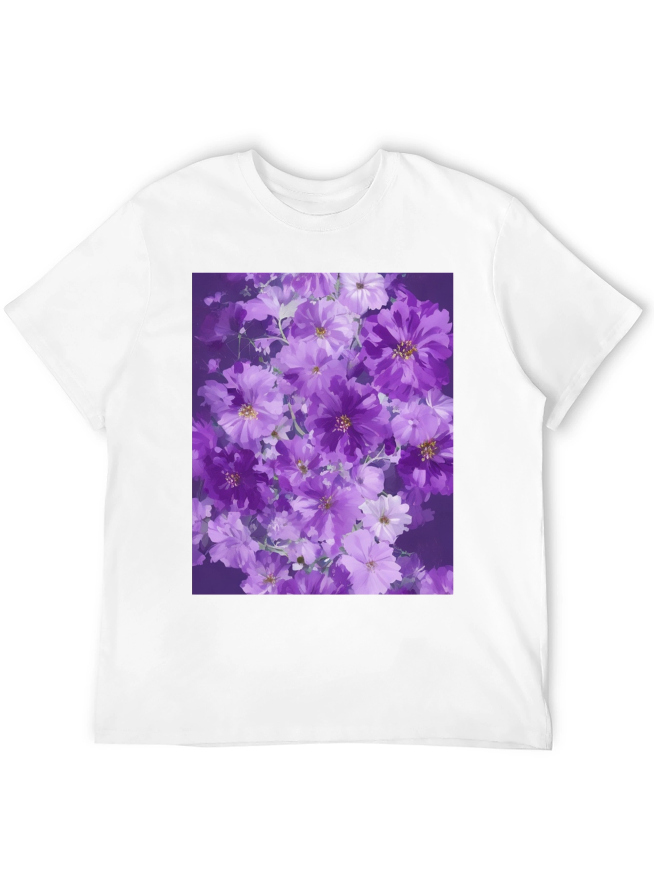 Black Floral Print Black T-Shirt view 12