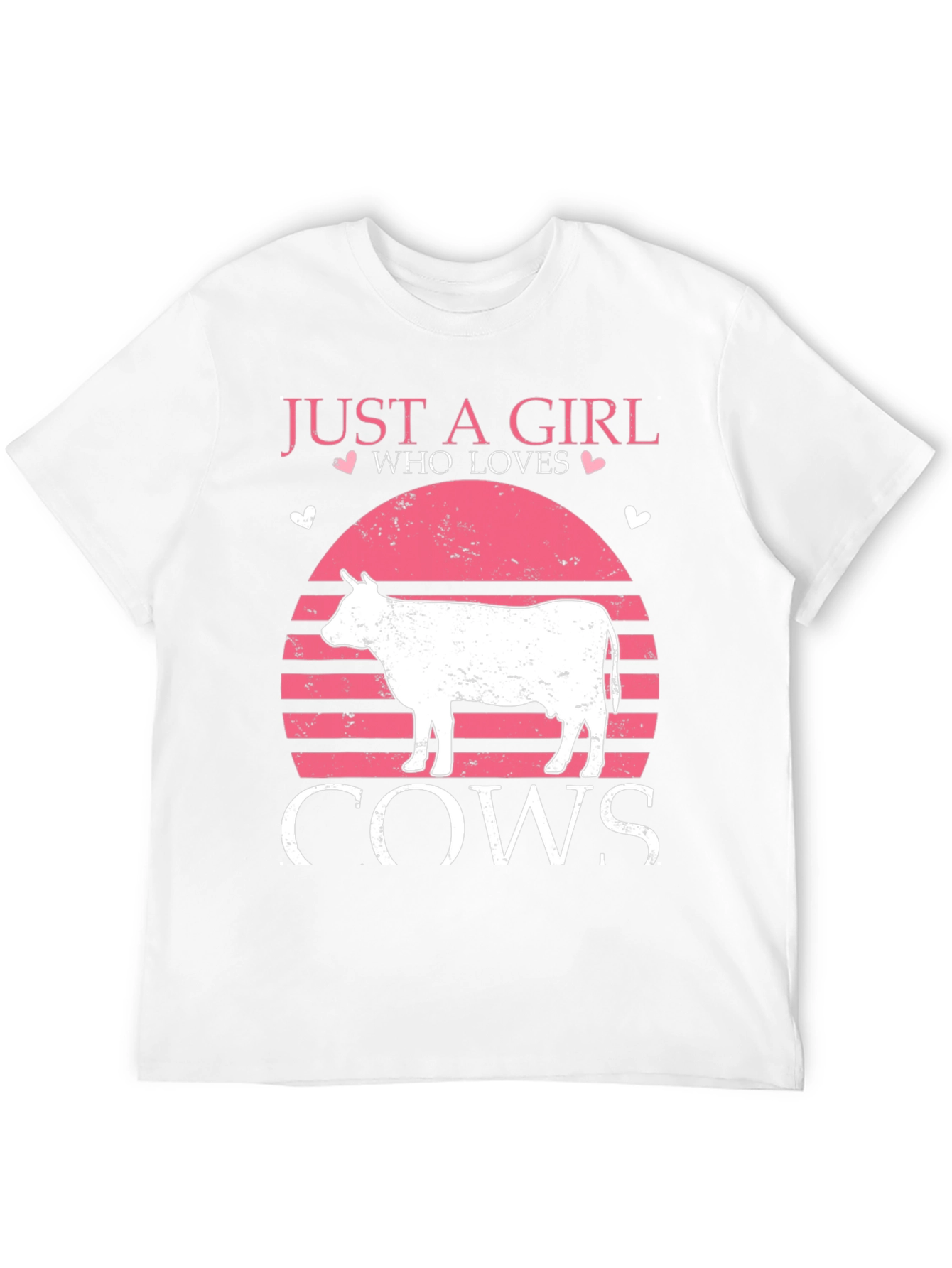 Black Just a Girl Who Loves Cows T-Shirt view 12