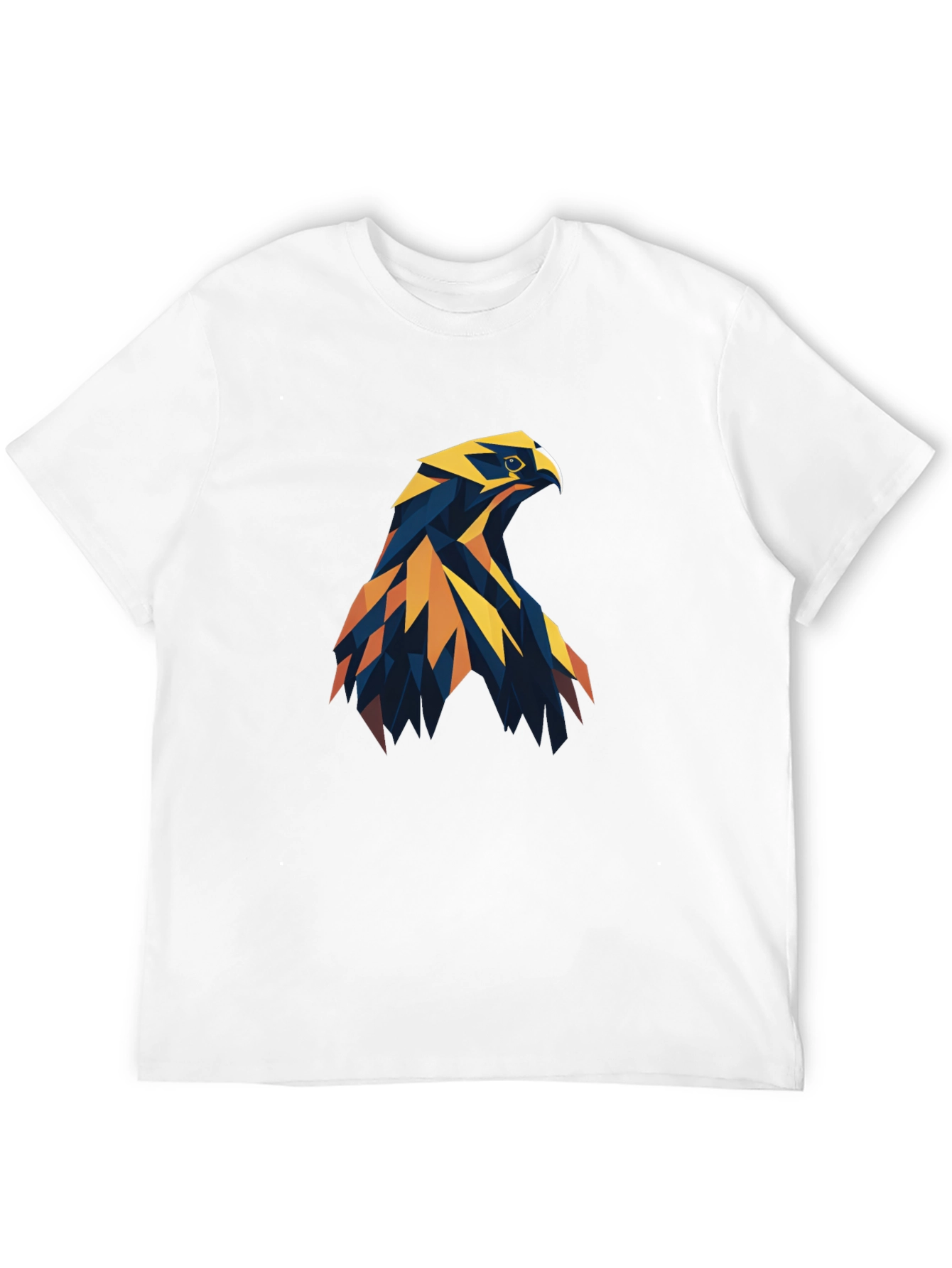 Geometric Eagle Graphic Tee - Stylish Men's Black T-Shirt - 12