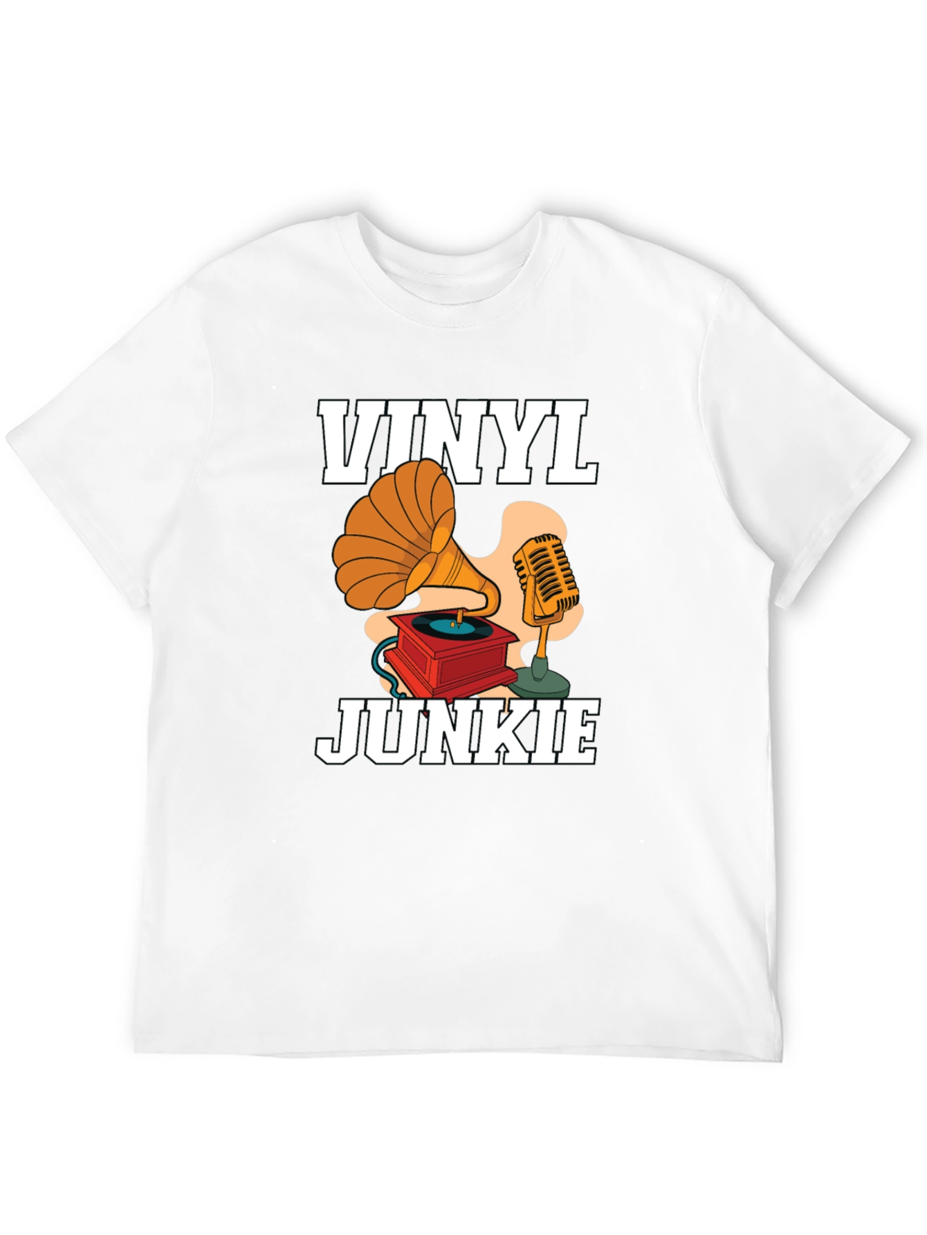 Black Vinyl Junkie Graphic Tee view 12