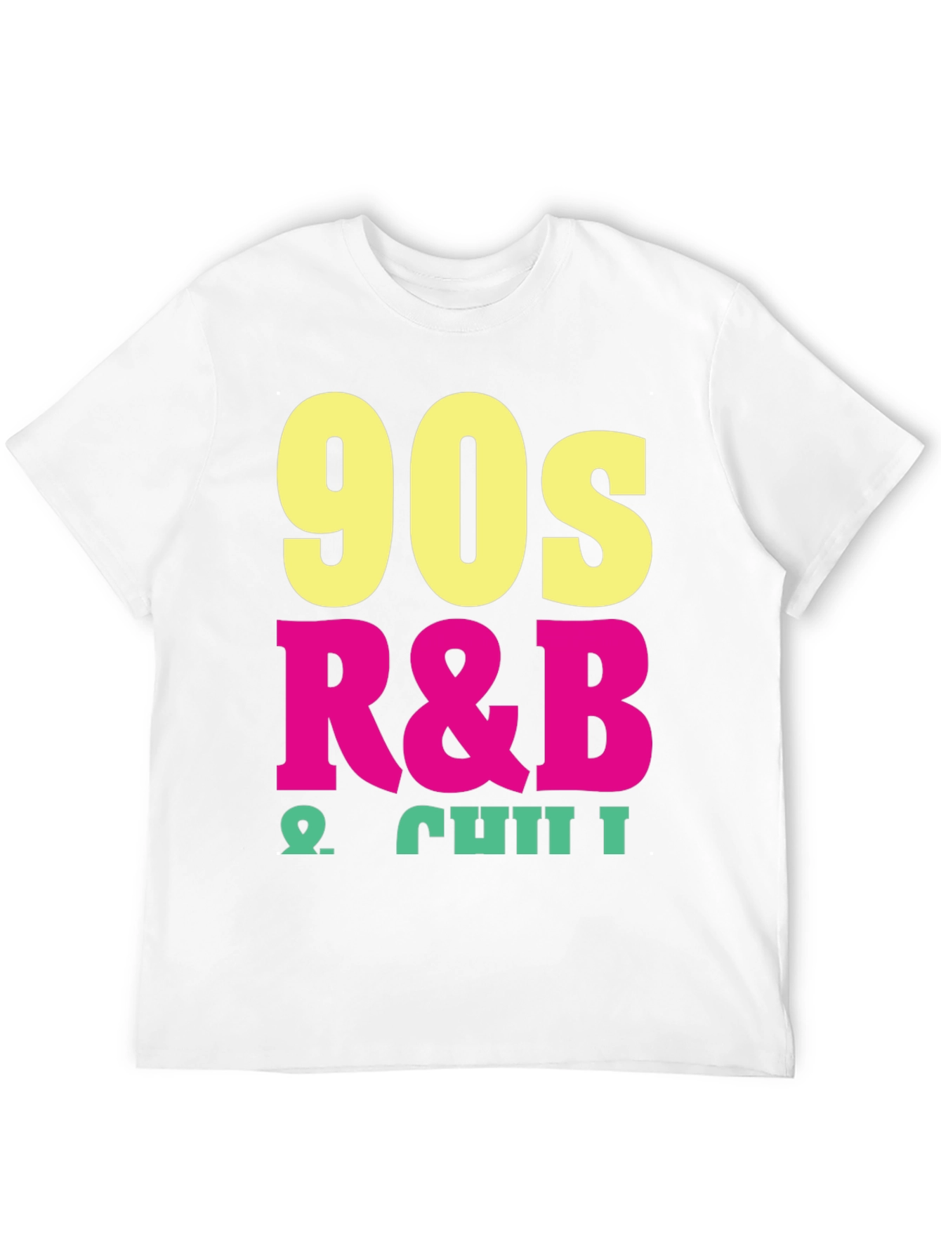 Black 90s R&B & Chill Black T-Shirt view 12