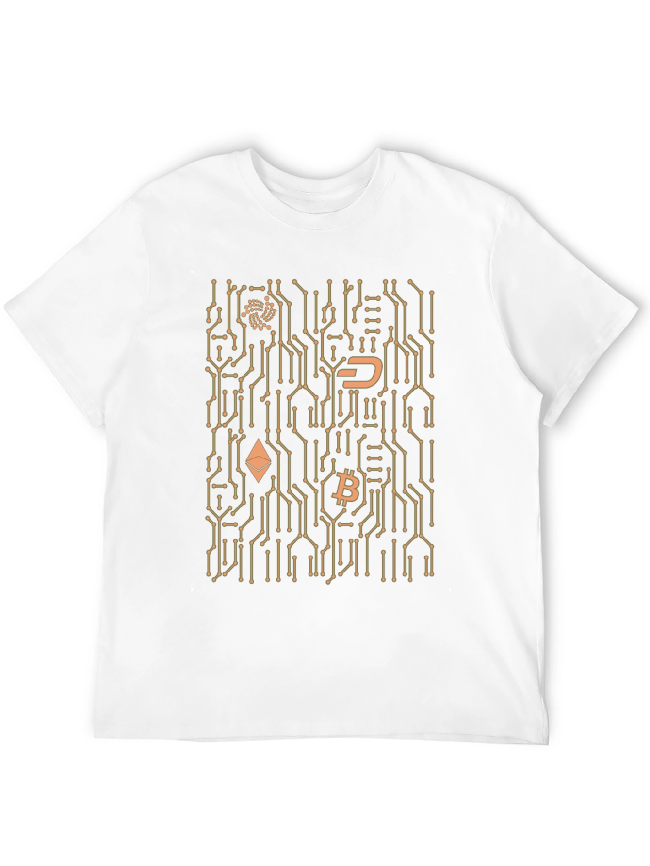 Black Crypto Circuit Board Black T-Shirt view 12