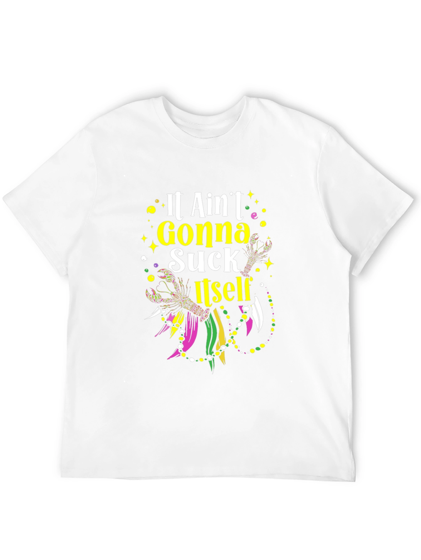 Black Mardi Gras T-Shirt - It Ain't Gonna Suck Itself view 12