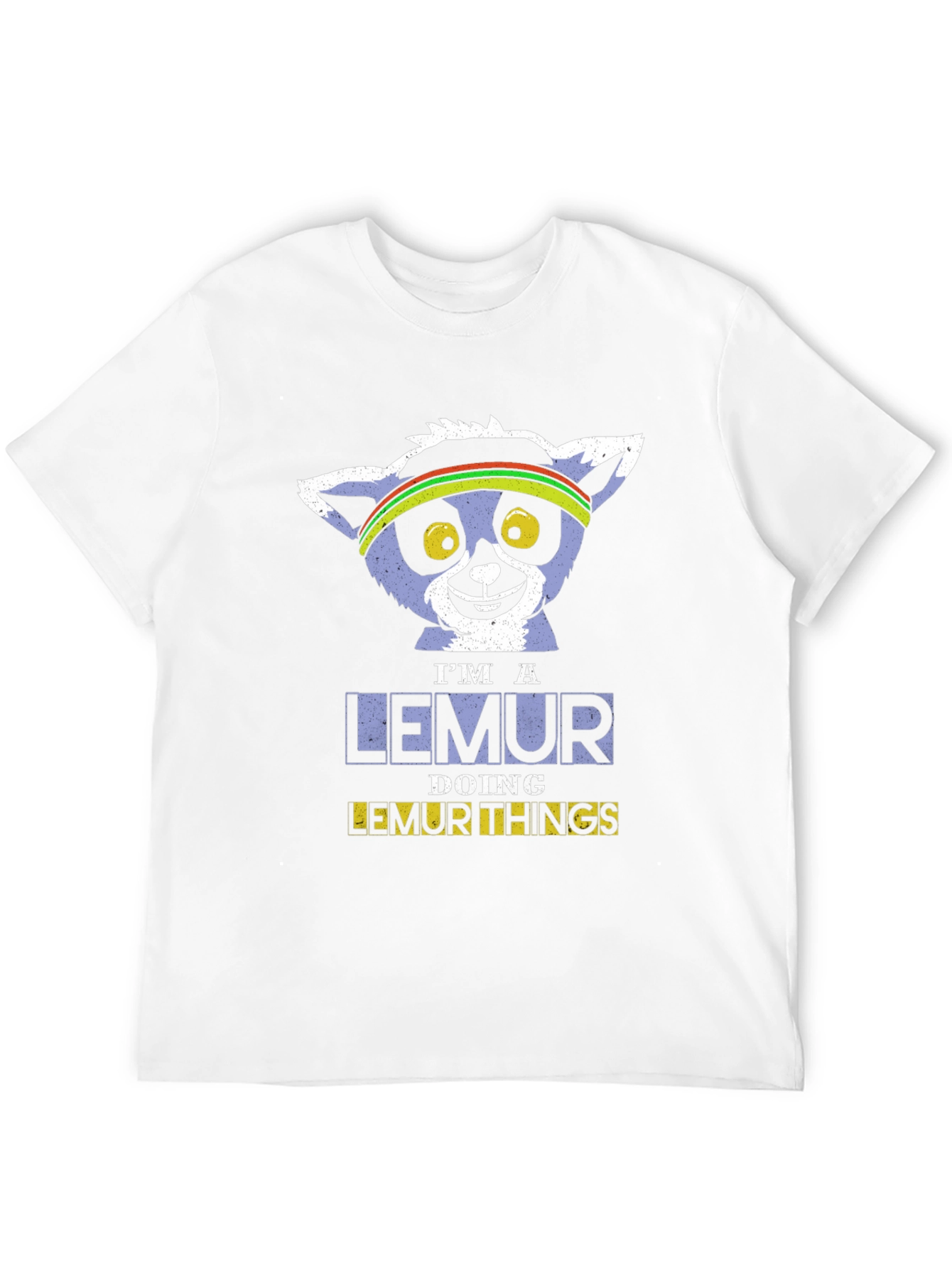 Black I'm A Lemur Doing Lemur Things Black T-Shirt view 12