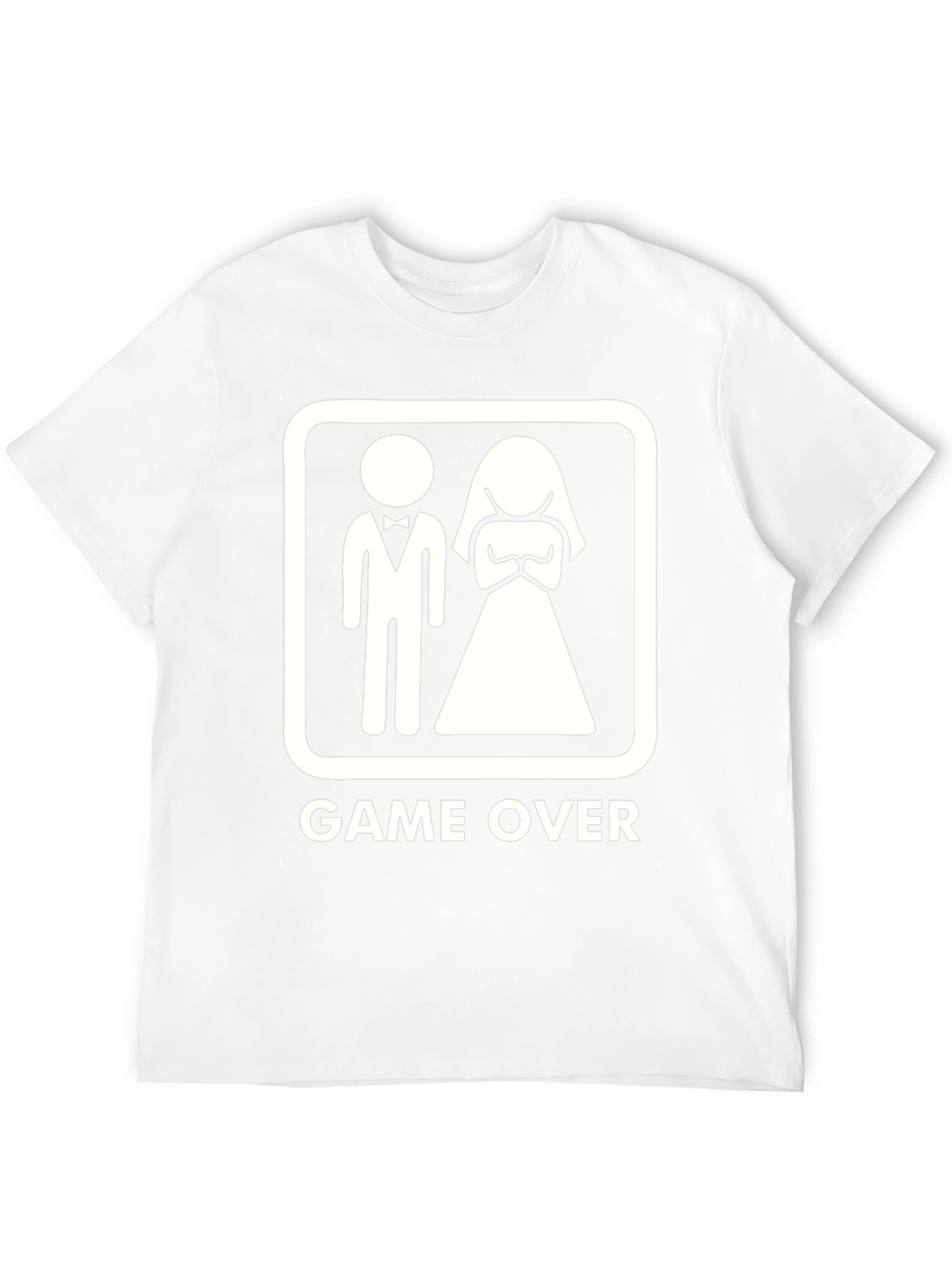Black Game Over Wedding Humor Graphic Tee view 12