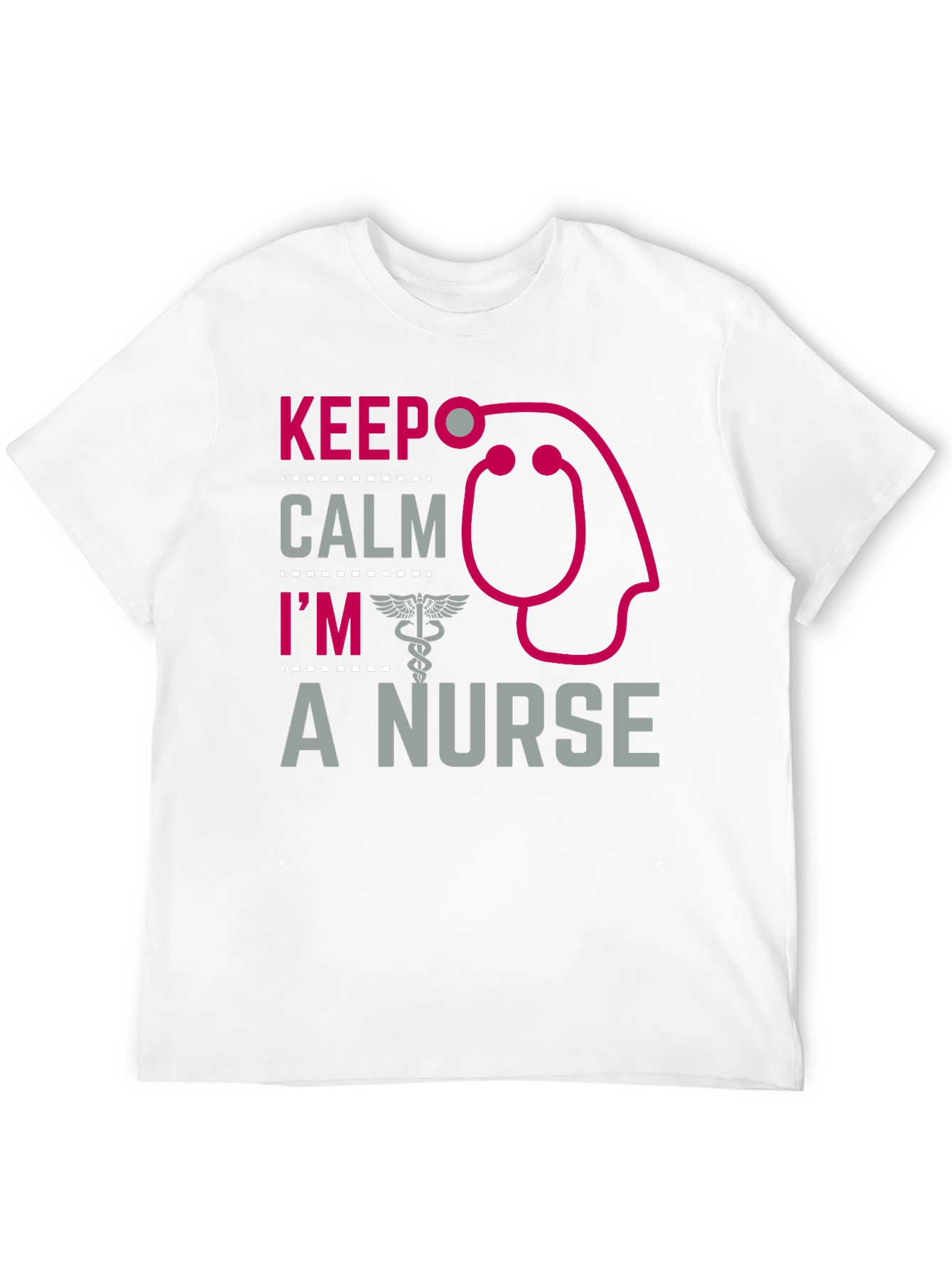 Black Keep Calm I'm A Nurse T-Shirt view 12