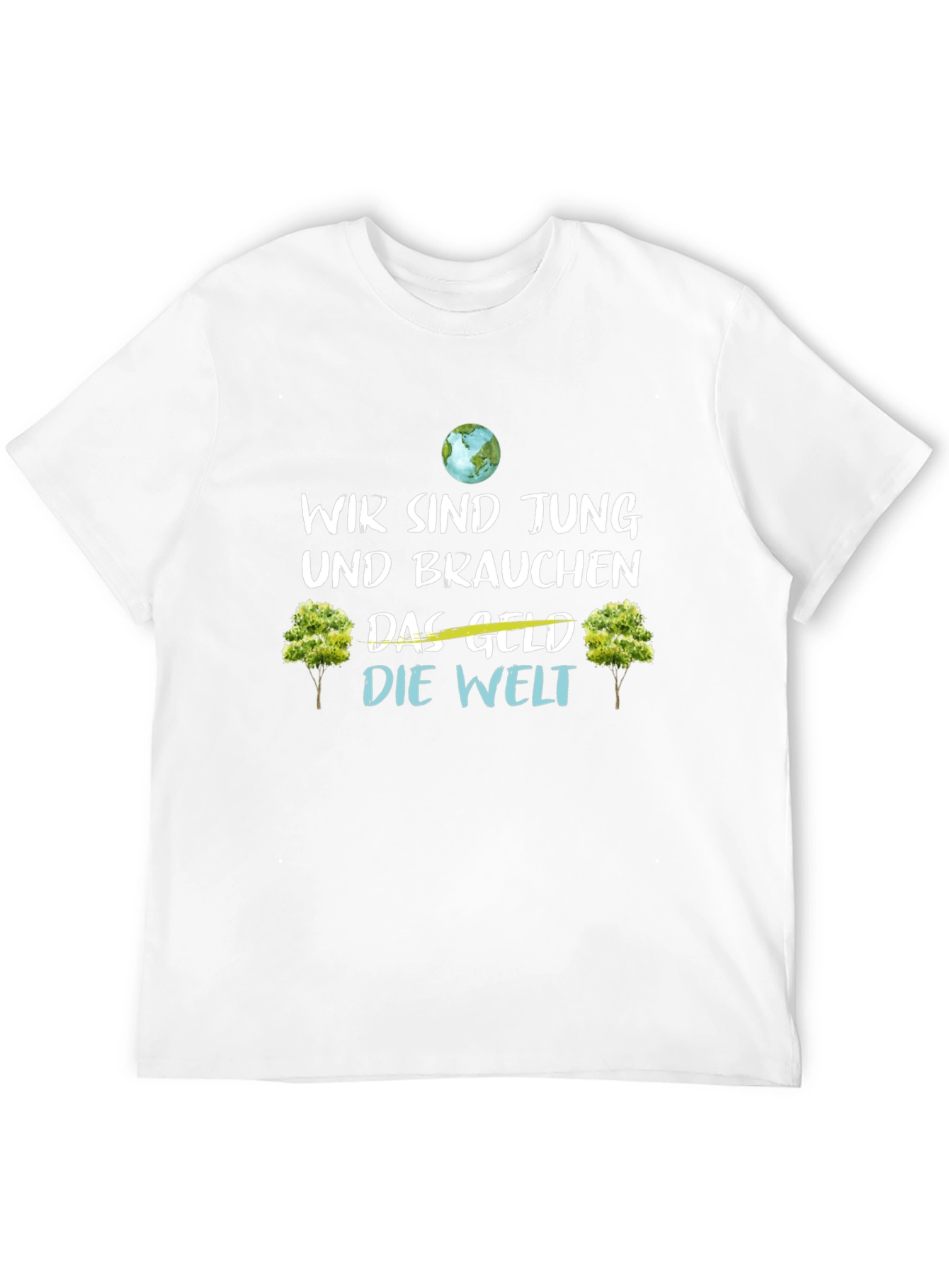 Black Eco-Conscious 'Wir Sind Jung' Graphic Tee view 12