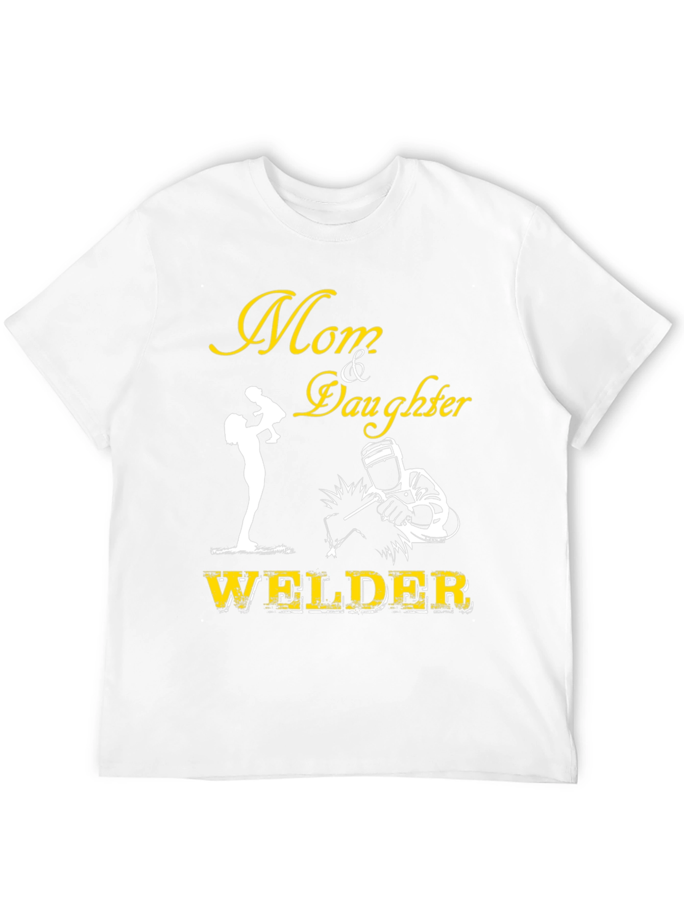 Black Mom & Daughter Welder Graphic Tee - Black view 12