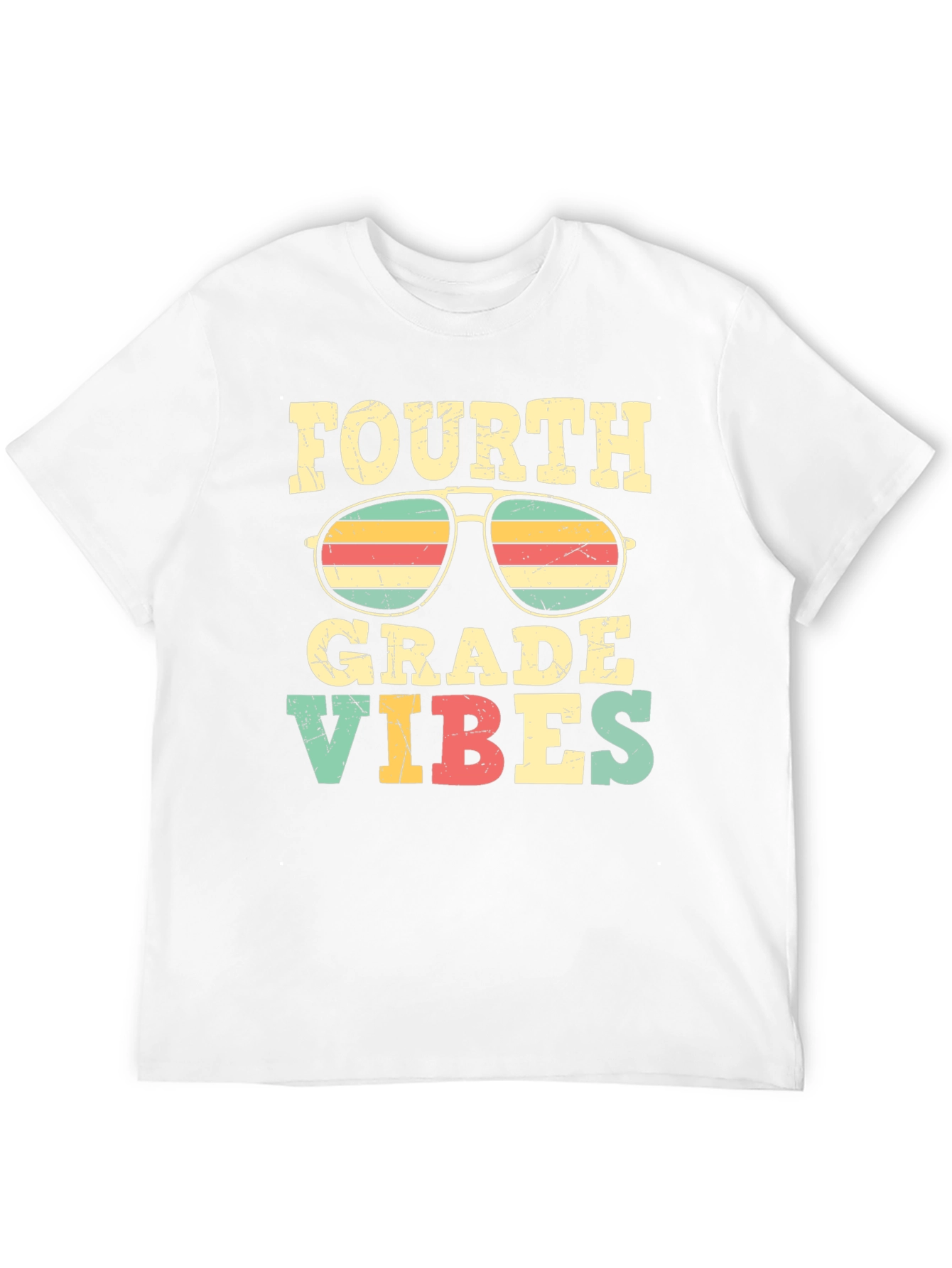 Black Fourth Grade Vibes Retro T-Shirt view 12