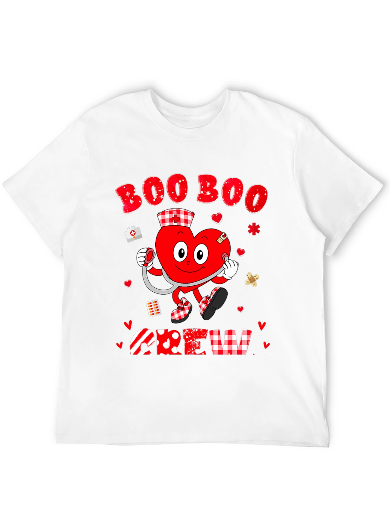 Black Boo Boo Crew Valentine's Day Graphic Tee view 12