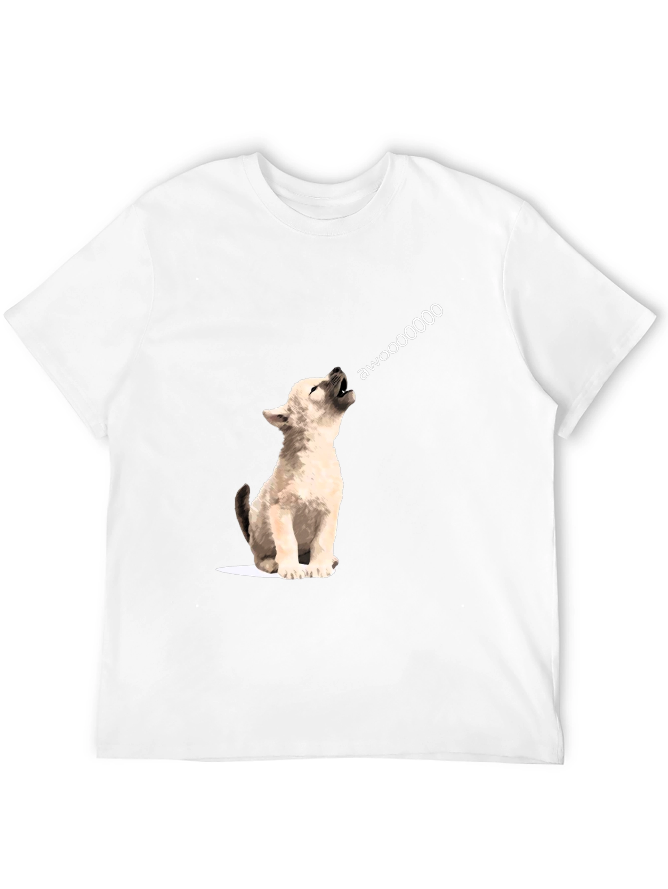 Black Awoooo Wolf Graphic Tee - Black view 12