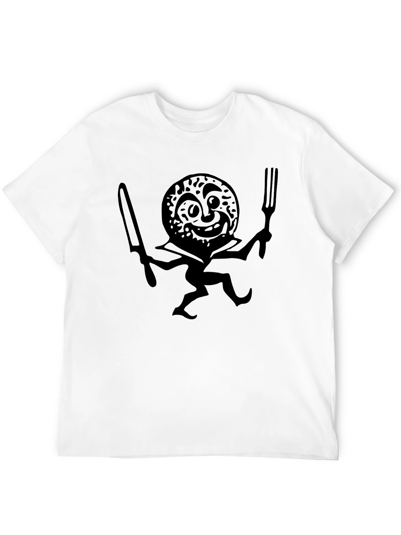Black Whimsical Donut Chef Graphic T-Shirt view 12