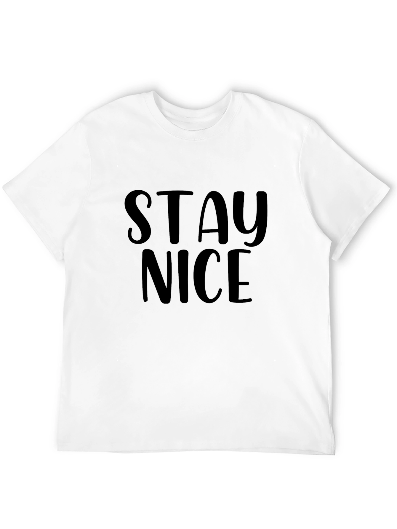 Black Stay Nice Black Graphic T-Shirt view 12