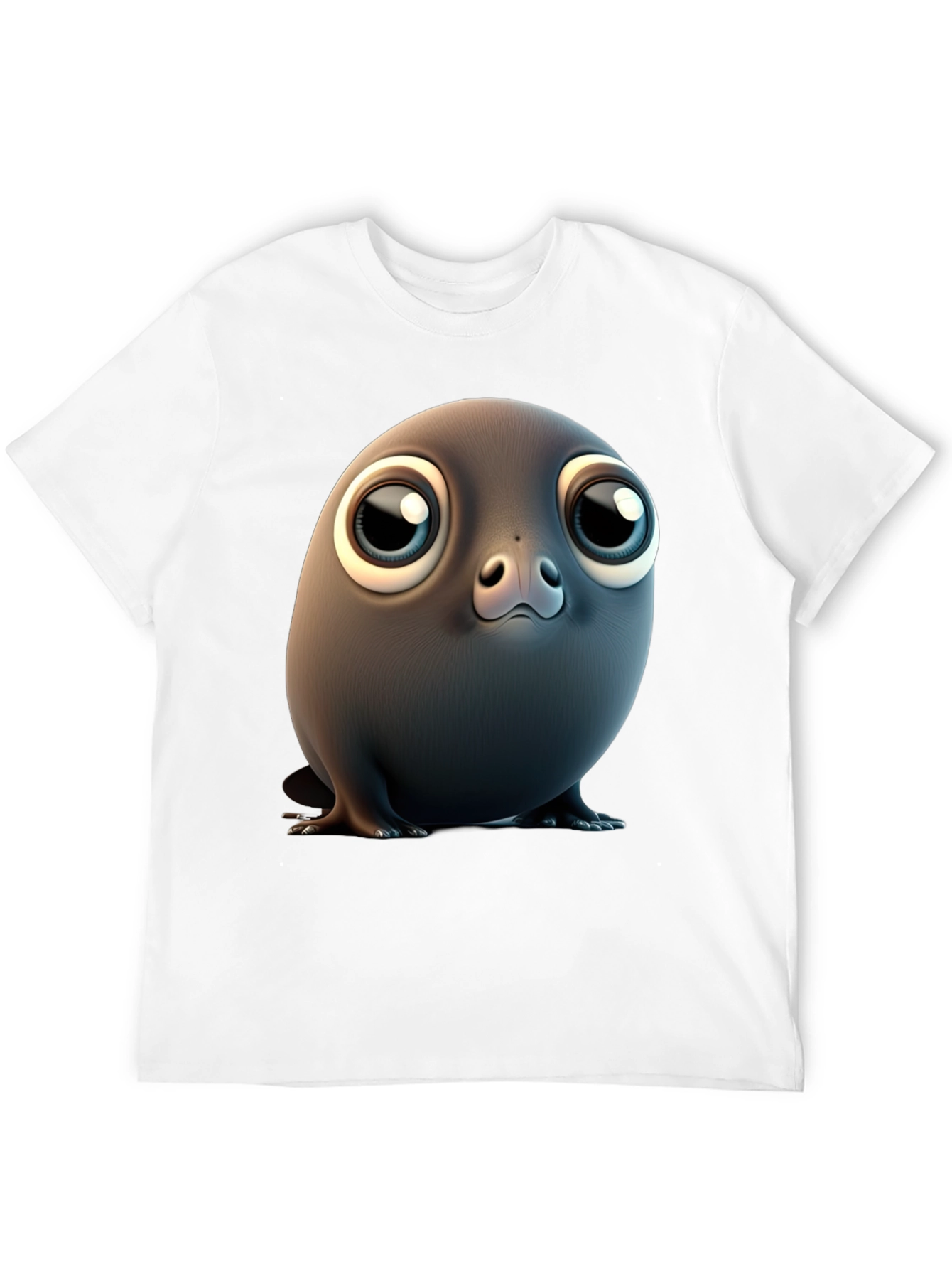 Black Seal Pup Graphic Tee - Black Cotton Blend view 12